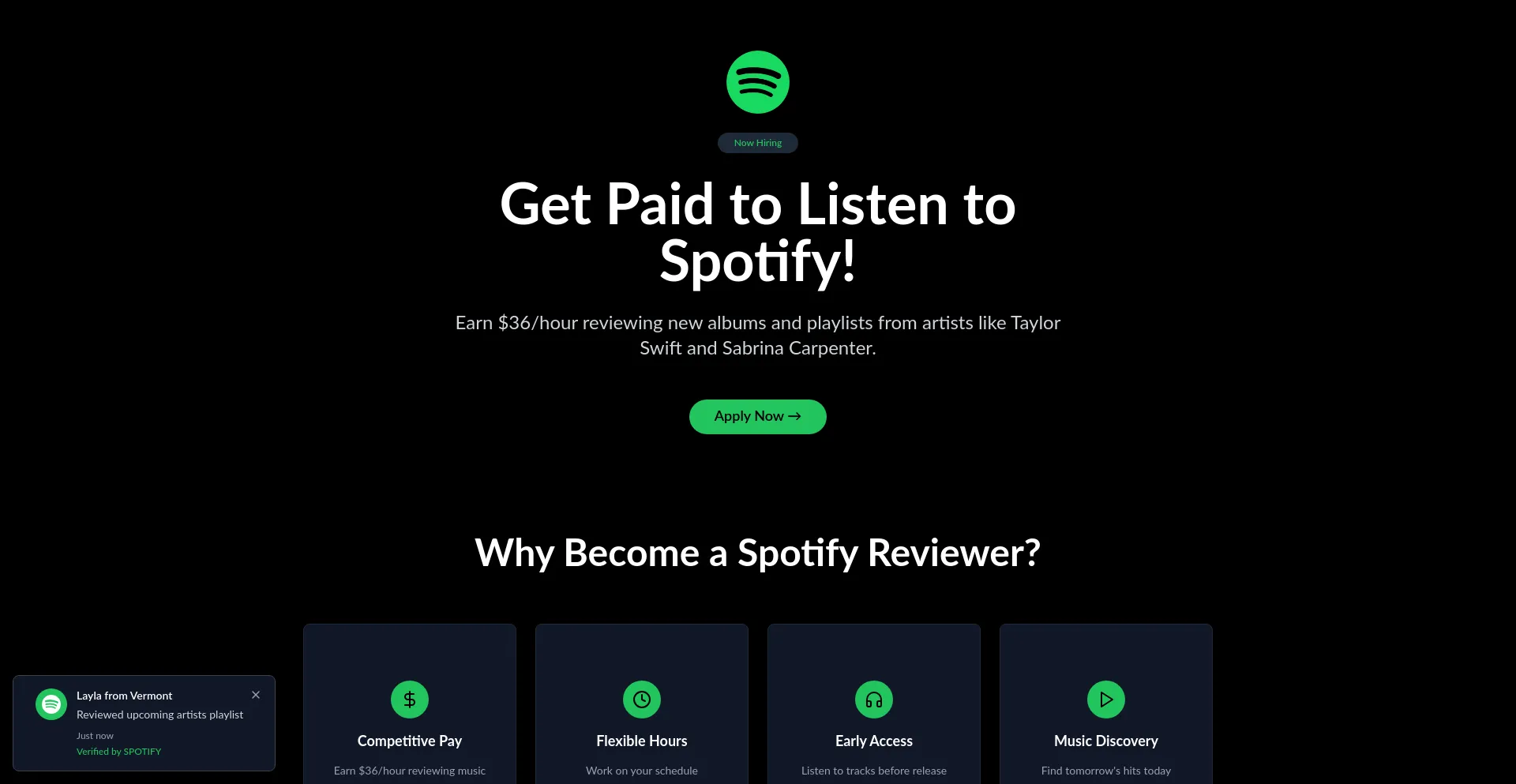 Website screenshot of Reviewnowus.com