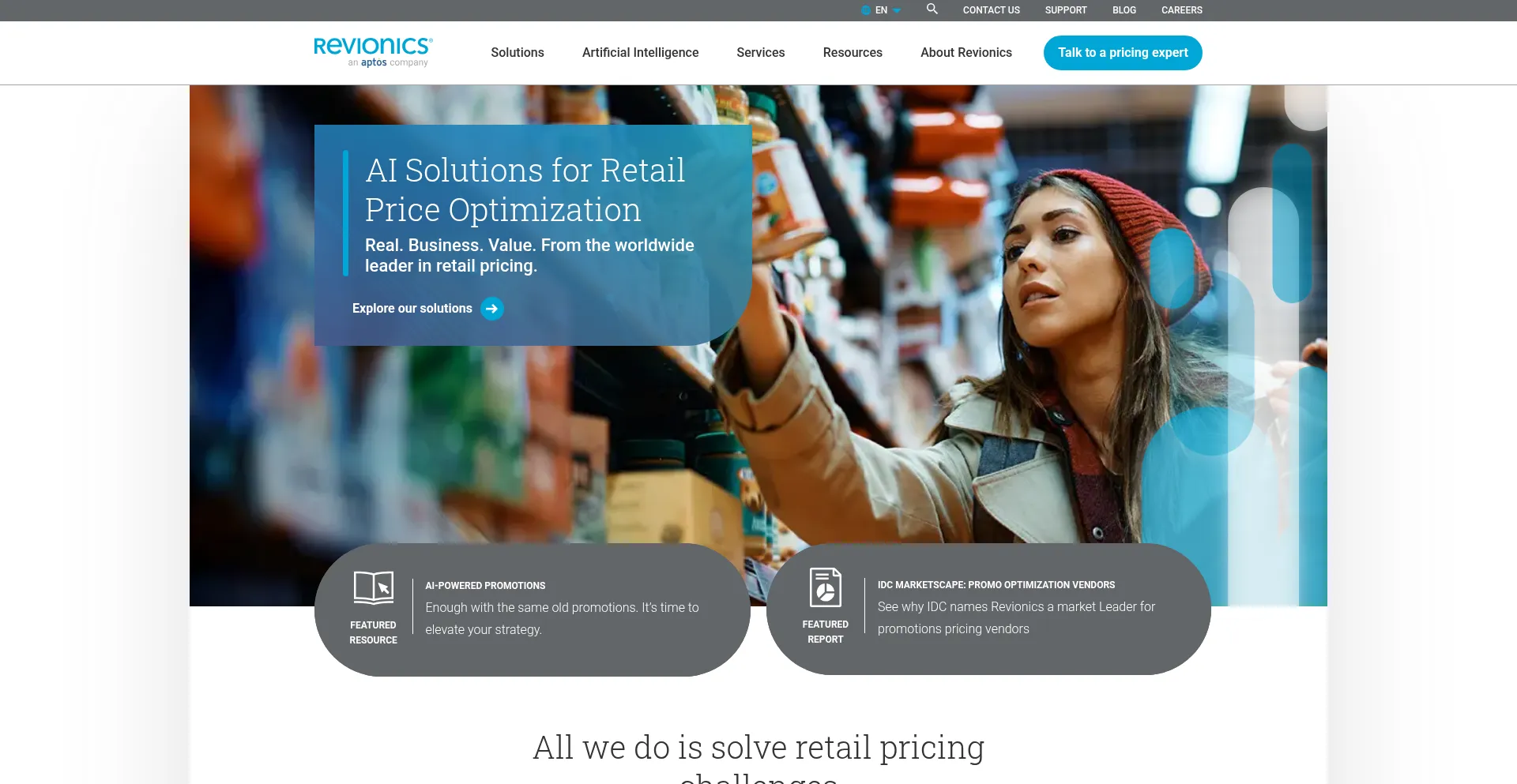 Revionics.com Screenshot