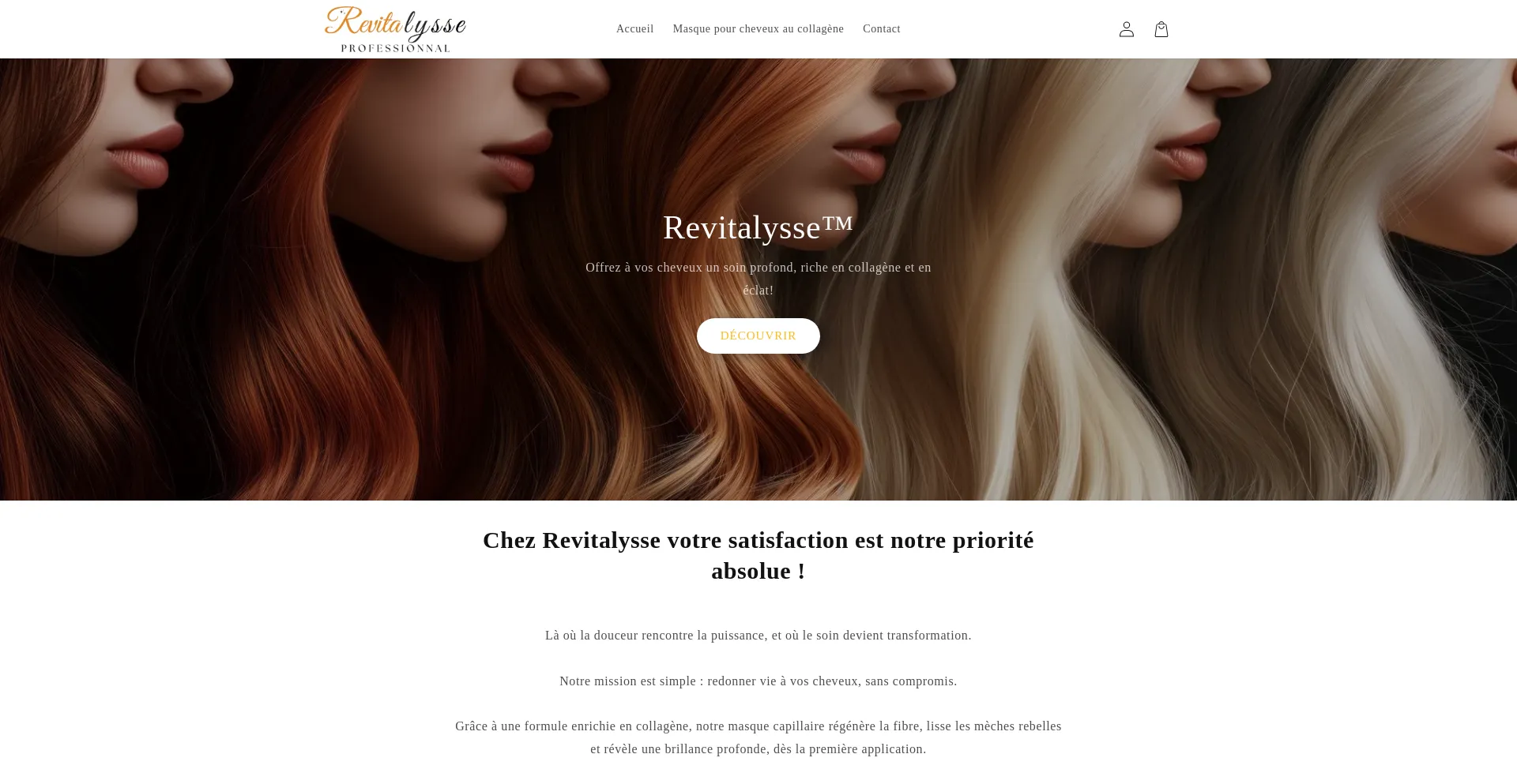 Website screenshot of Revitalysse.com