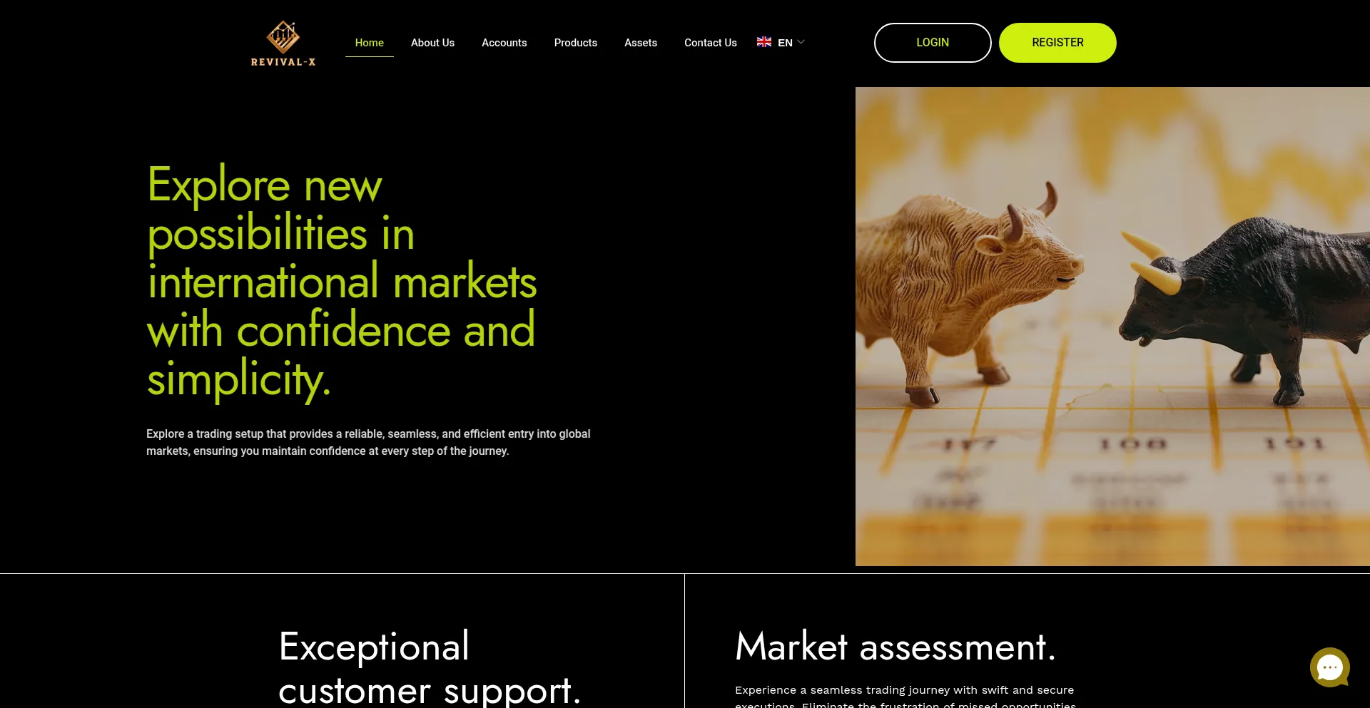 Website screenshot of Revival-x.com