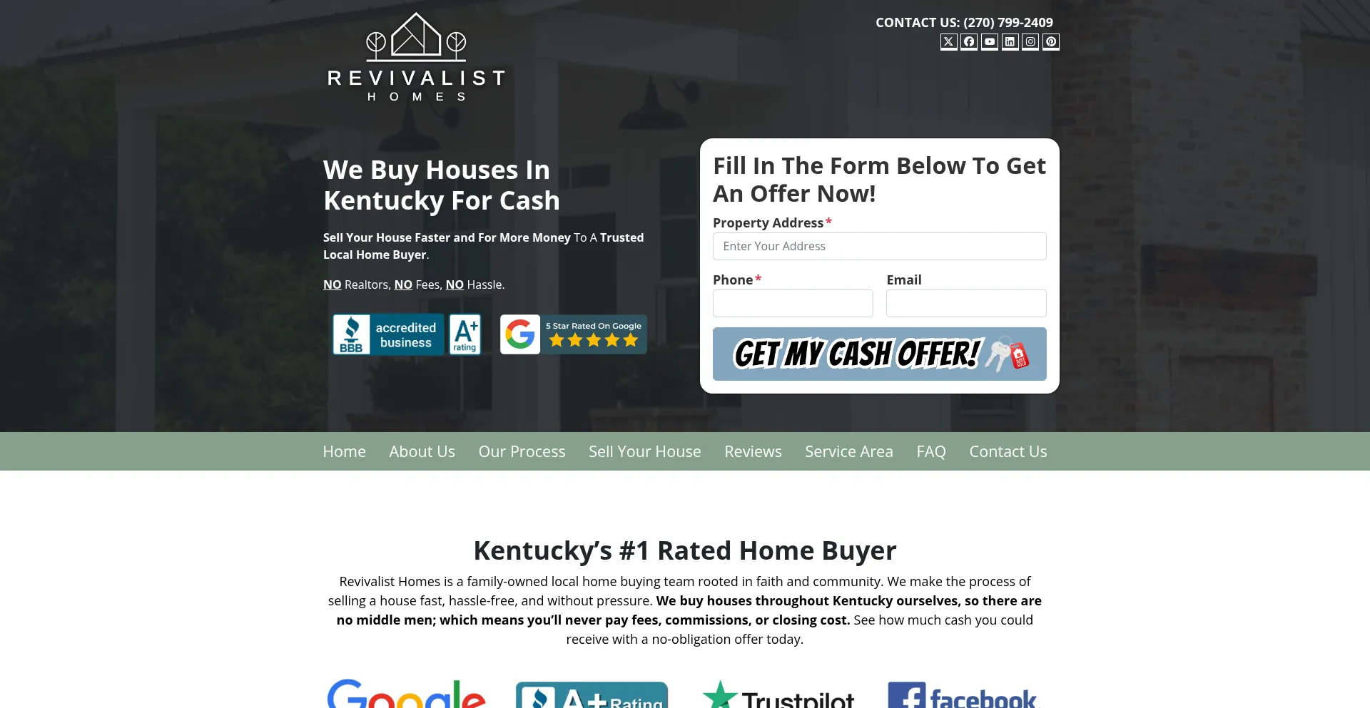 Revivalisthomes.com Screenshot