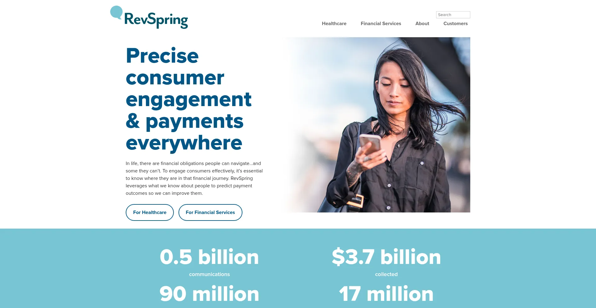 Website screenshot of Revspring.com