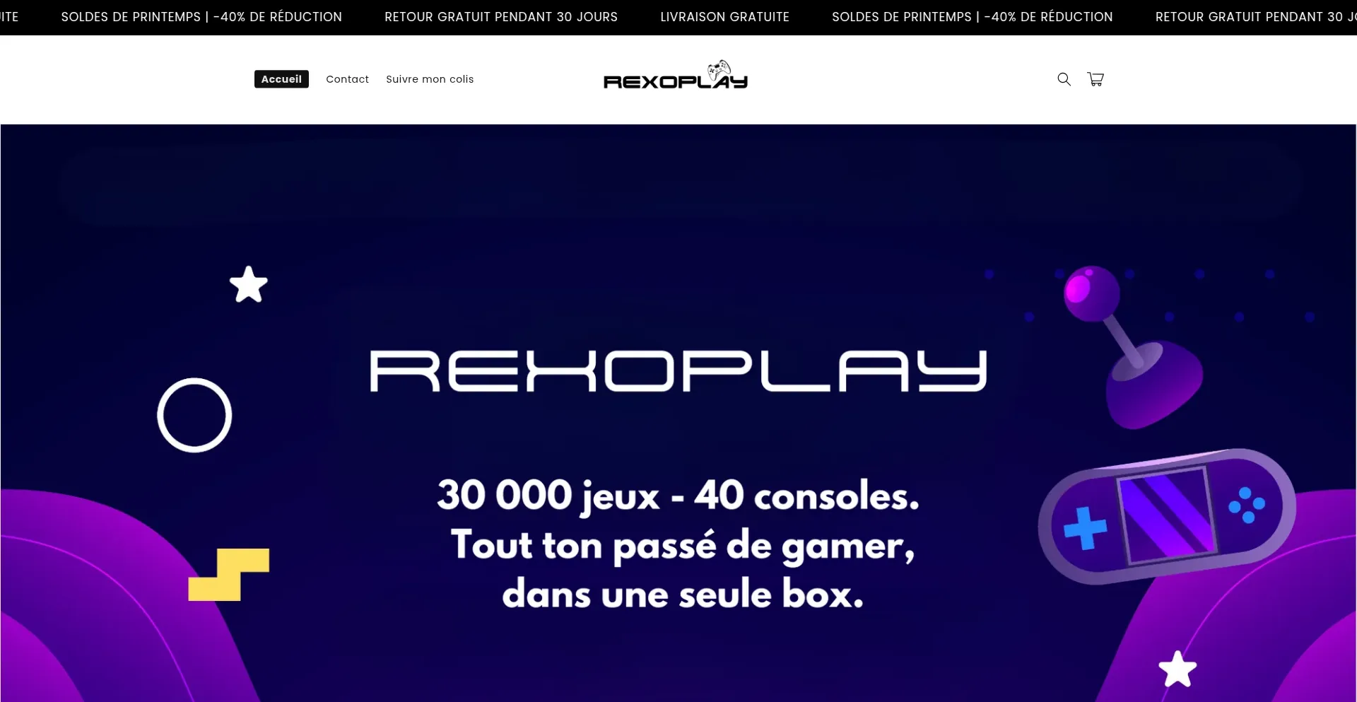 Website screenshot of Rexoplay.com