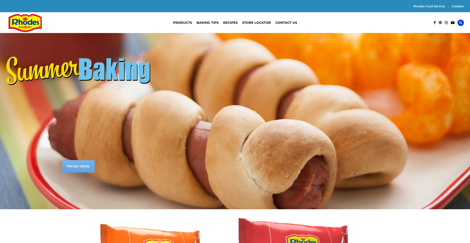 Website screenshot of Rhodesbakenserv.com