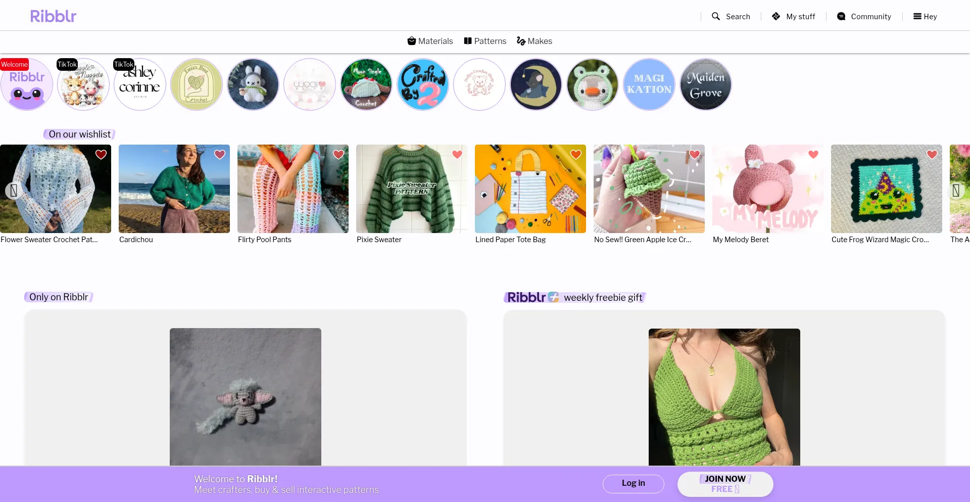 Website screenshot of Ribblr.com