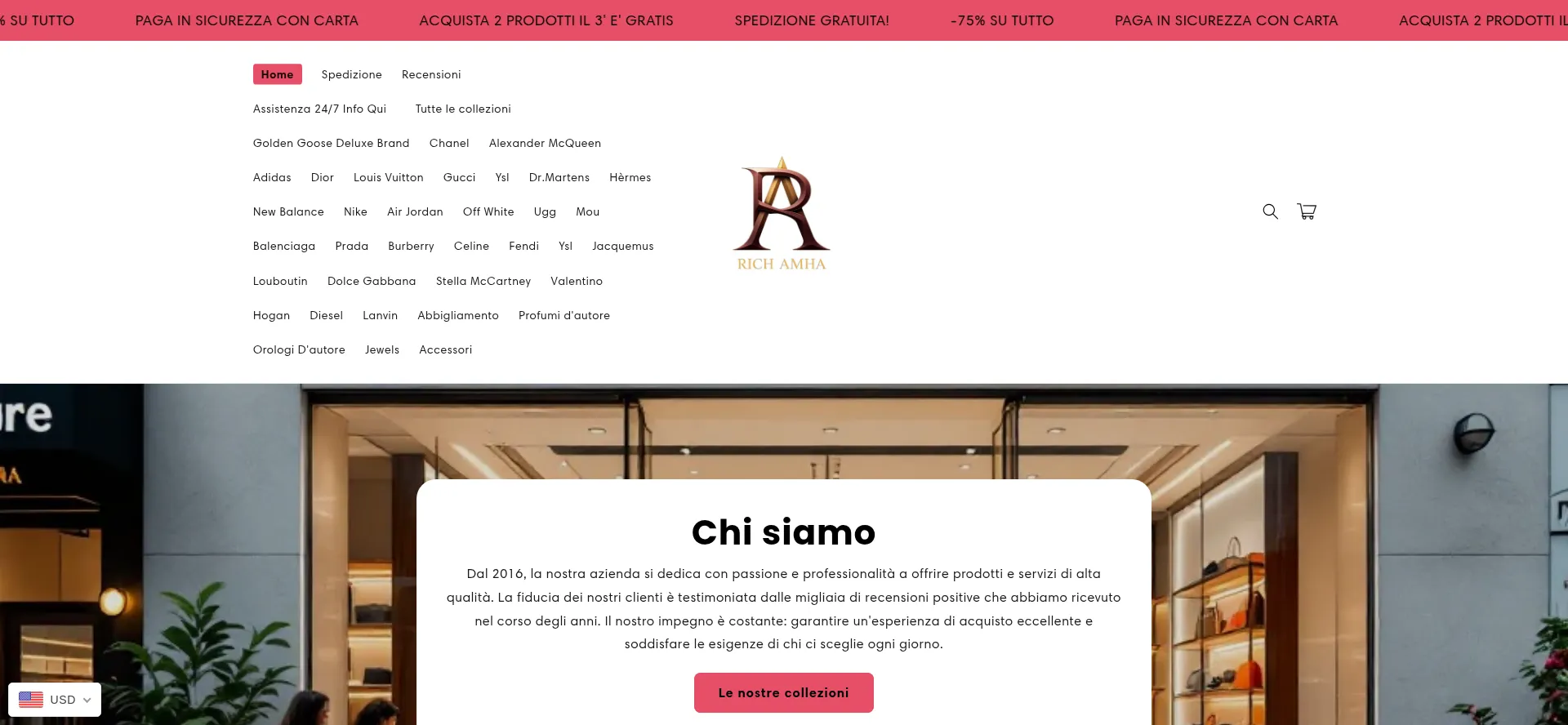 Website screenshot of Richamha.com