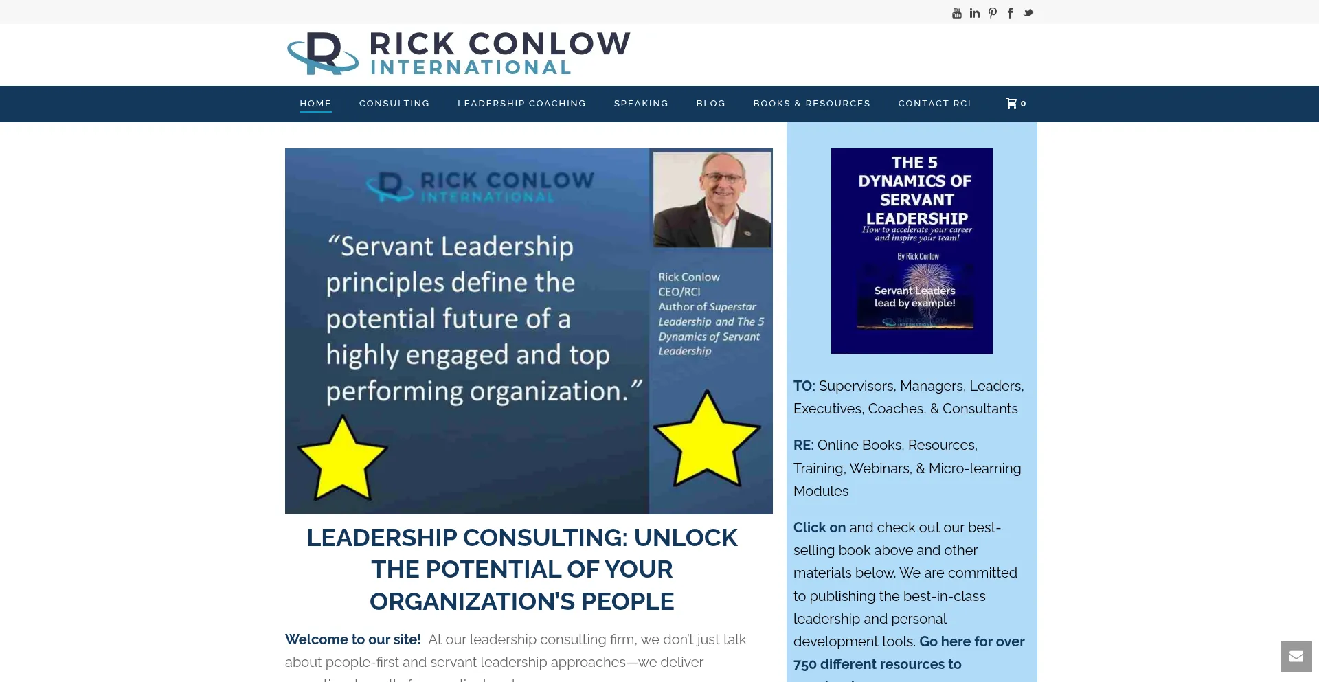 Website screenshot of Rickconlow.com