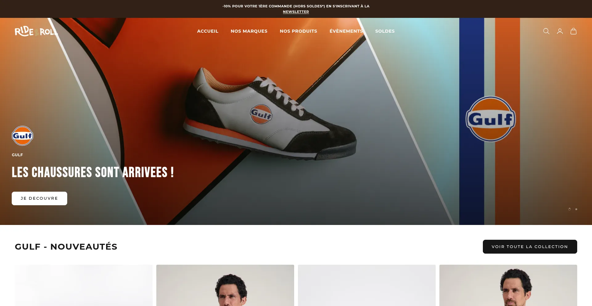 Website screenshot of Rideandroll.com