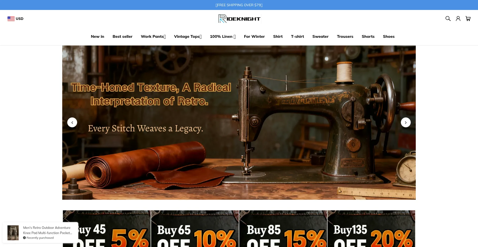 Rideknight.com Screenshot