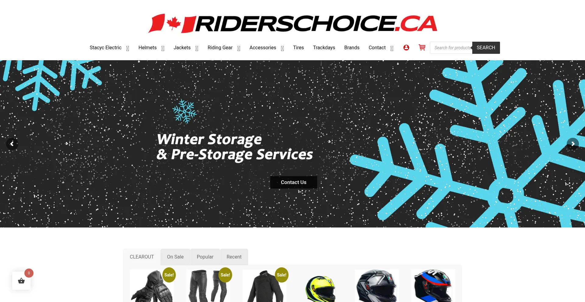Website screenshot of Riderschoice.ca