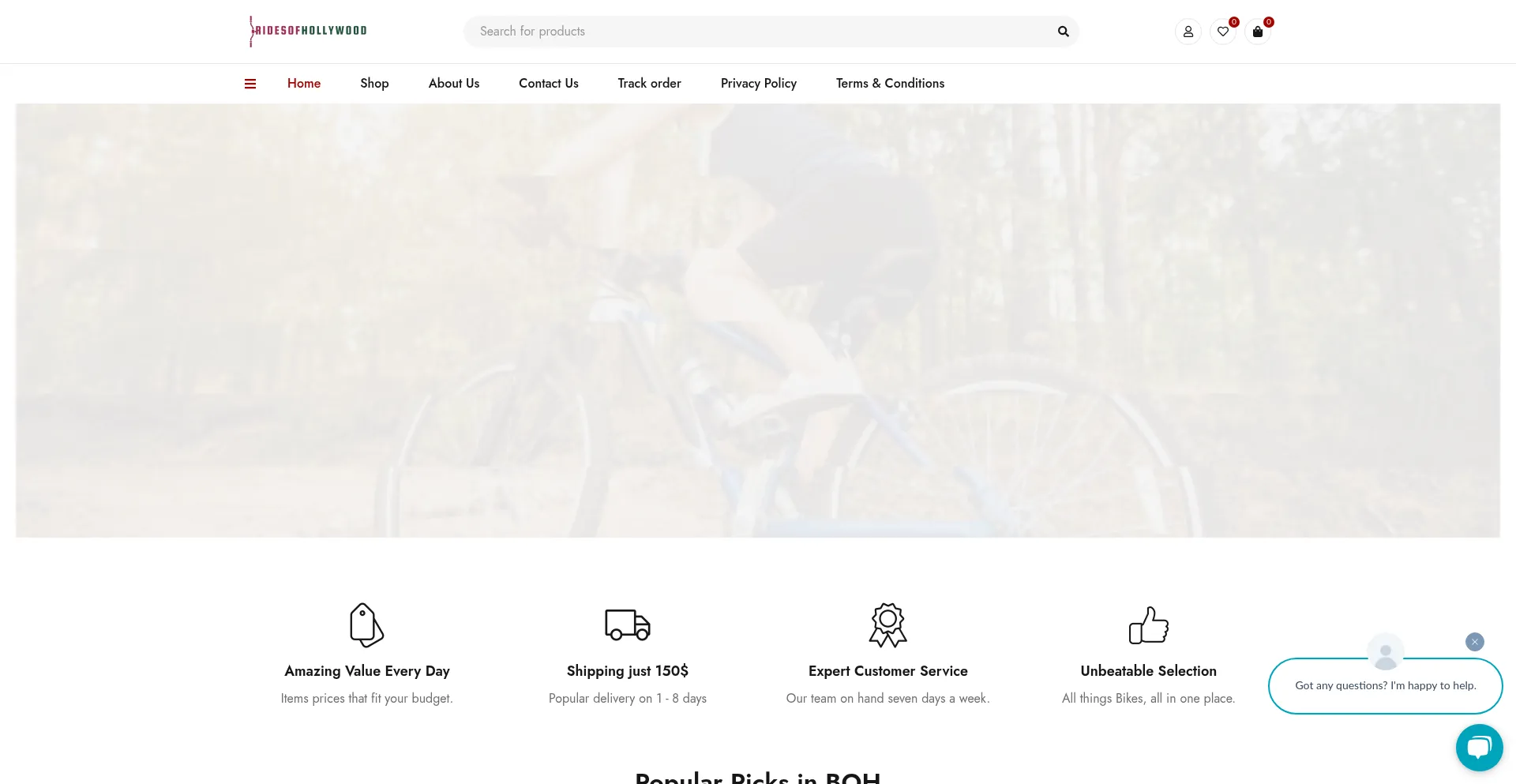 Website screenshot of Ridesofhollywood.com