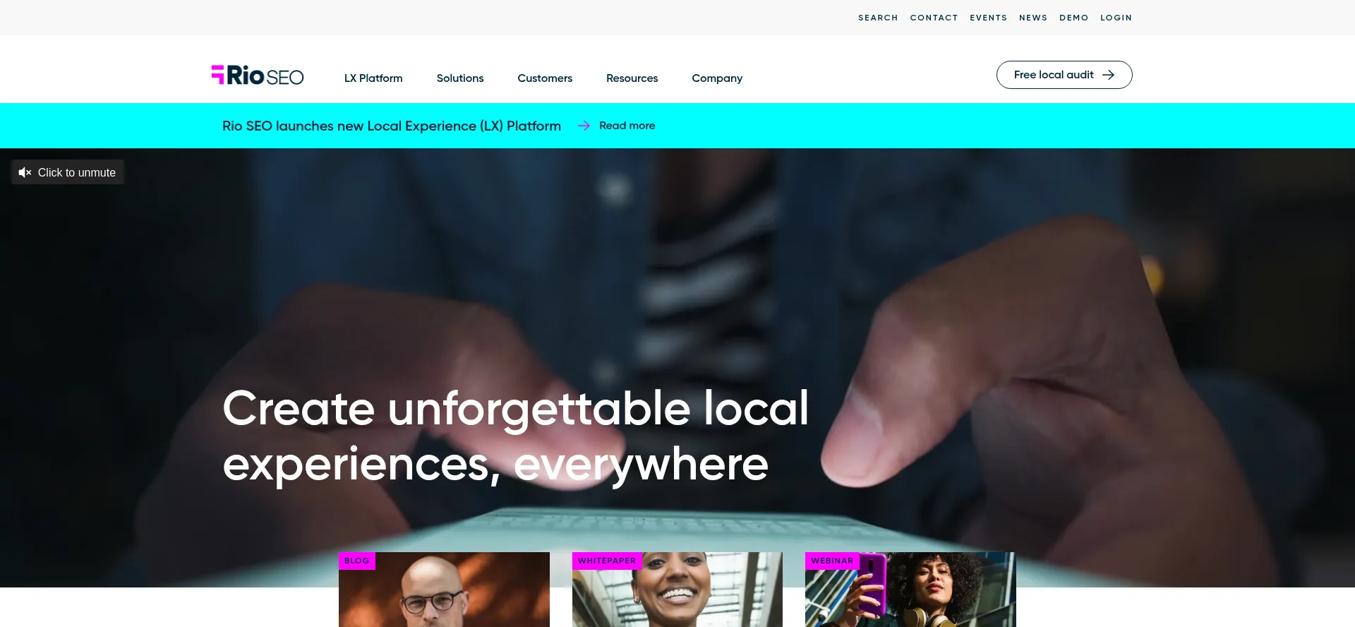 Website screenshot of Rioseo.com