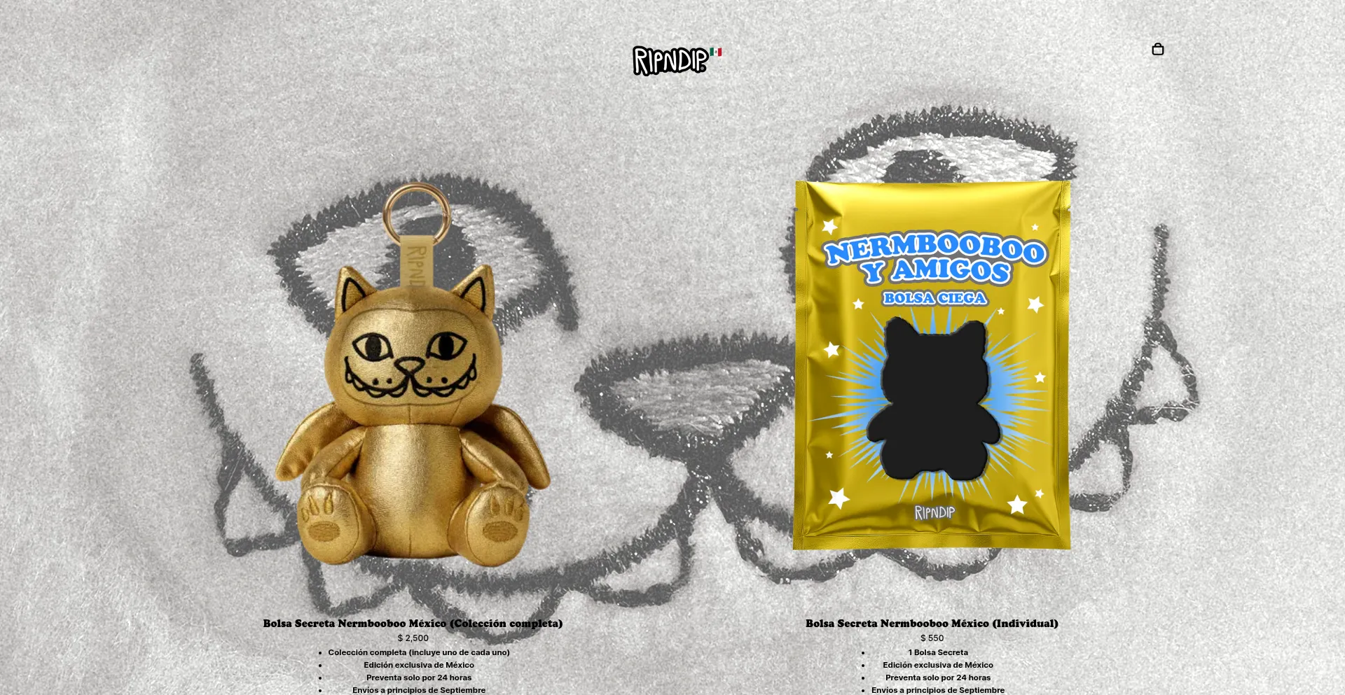 Website screenshot of Ripndip.mx
