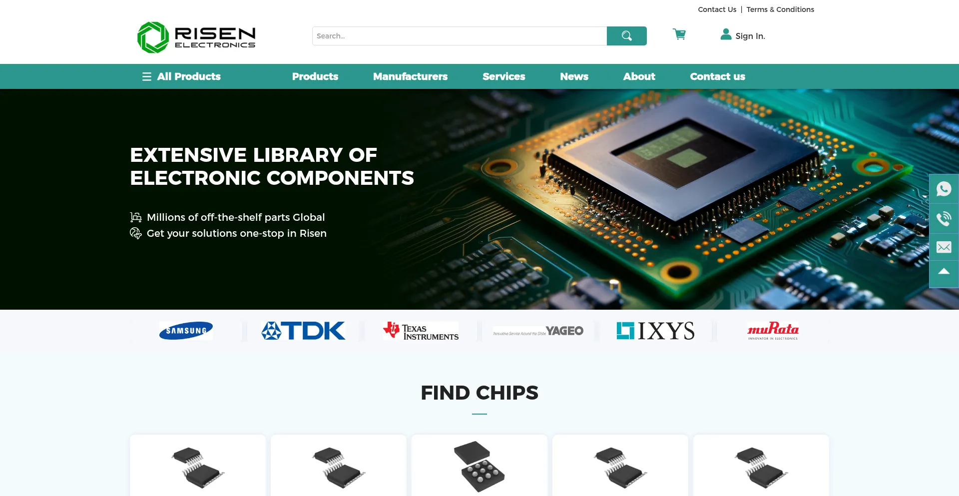 Risenelectronics.com Screenshot