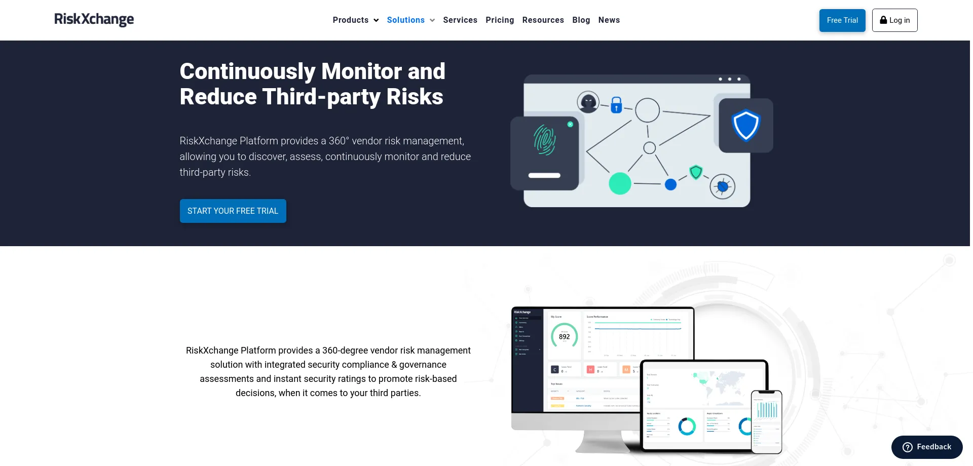 Website screenshot of Riskxchange.co