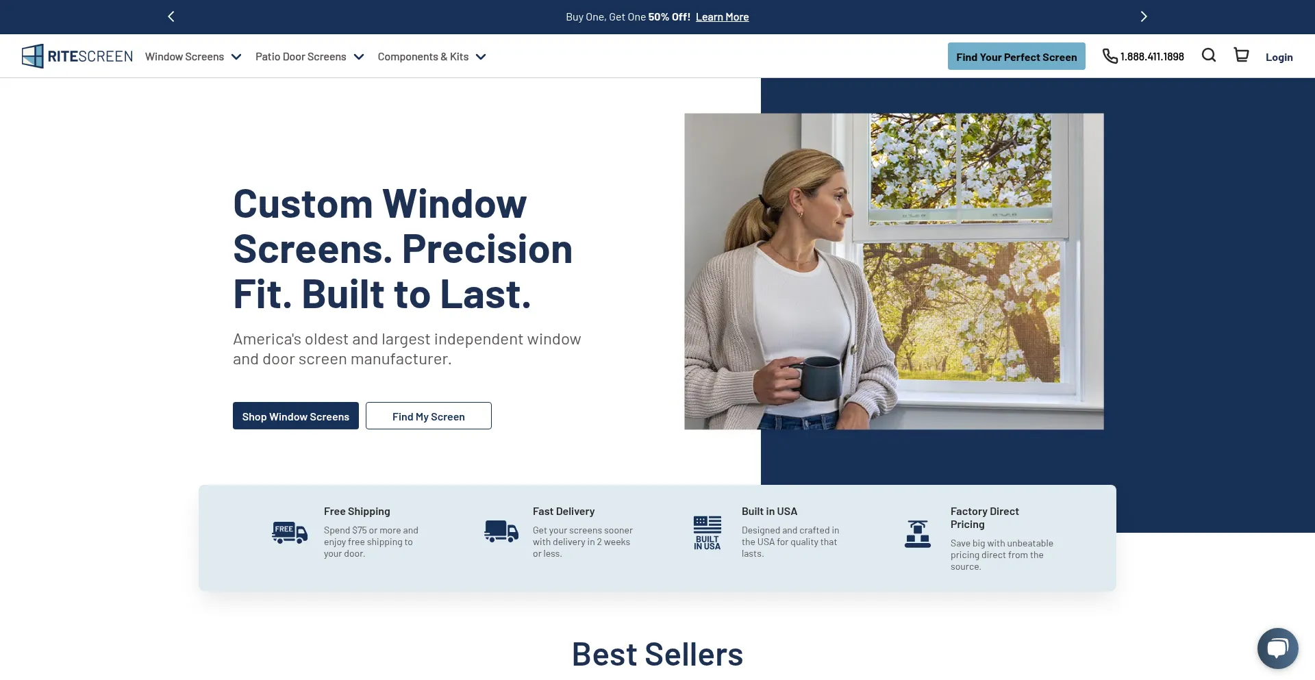 Website screenshot of Ritescreen.com
