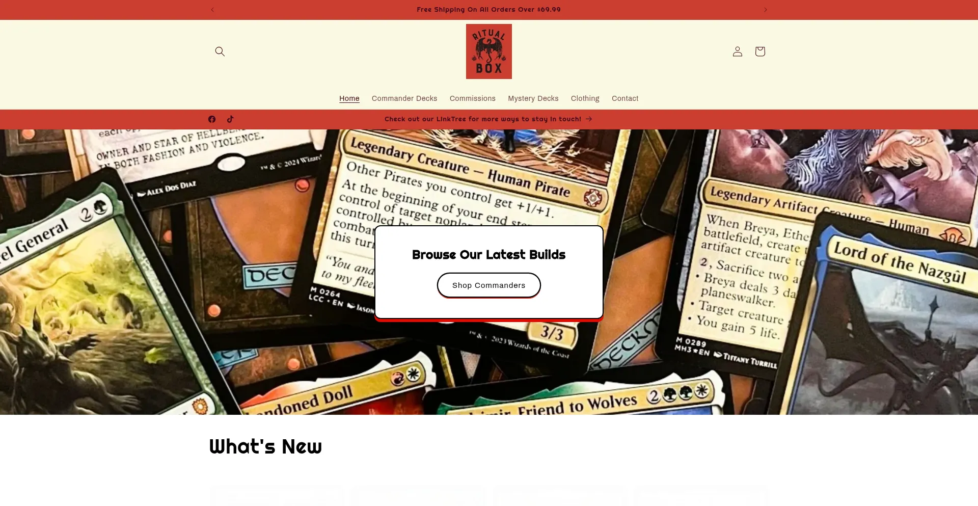 Website screenshot of Ritualbox.shop