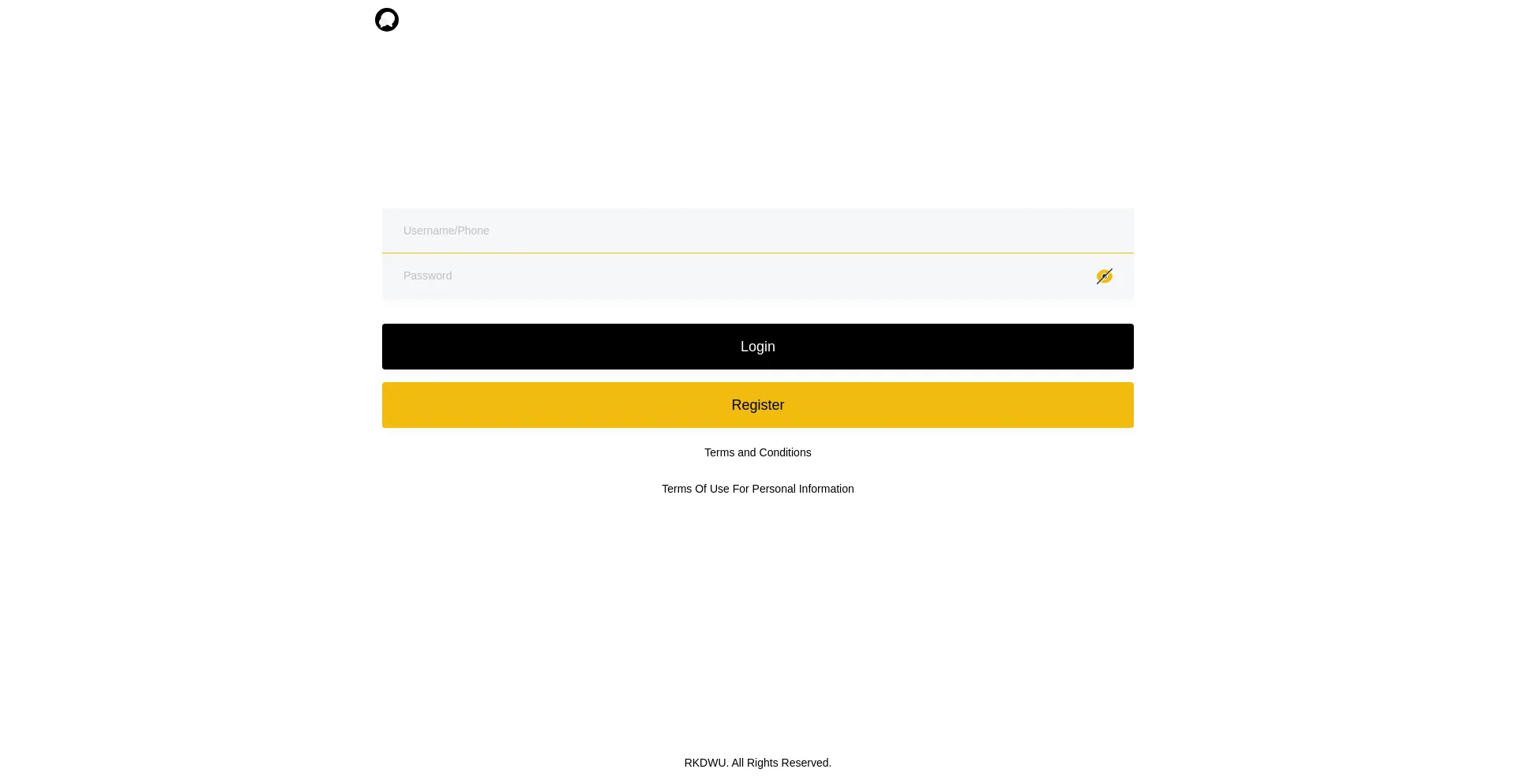 Website screenshot of Rkdwumall.help