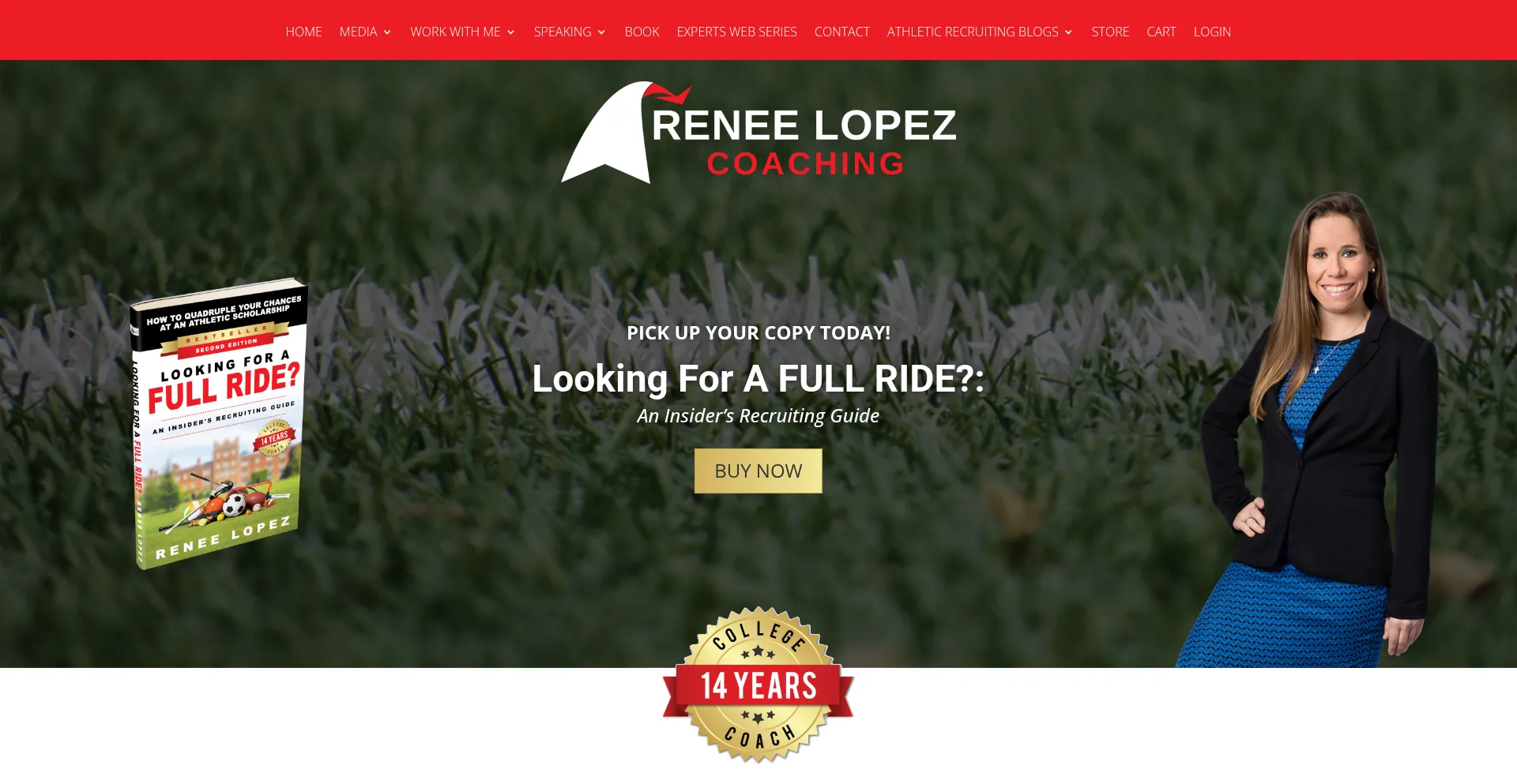 Website screenshot of Rlopezcoaching.com