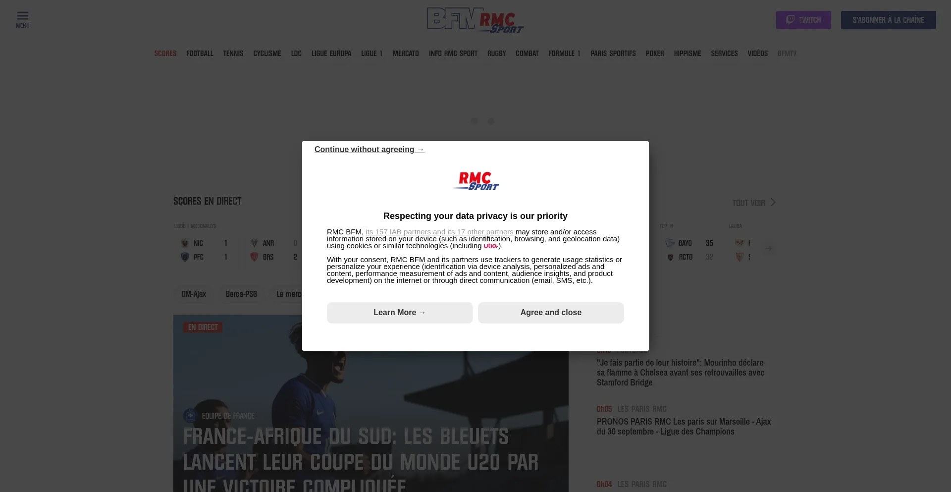 Rmcsport.bfmtv.com Screenshot