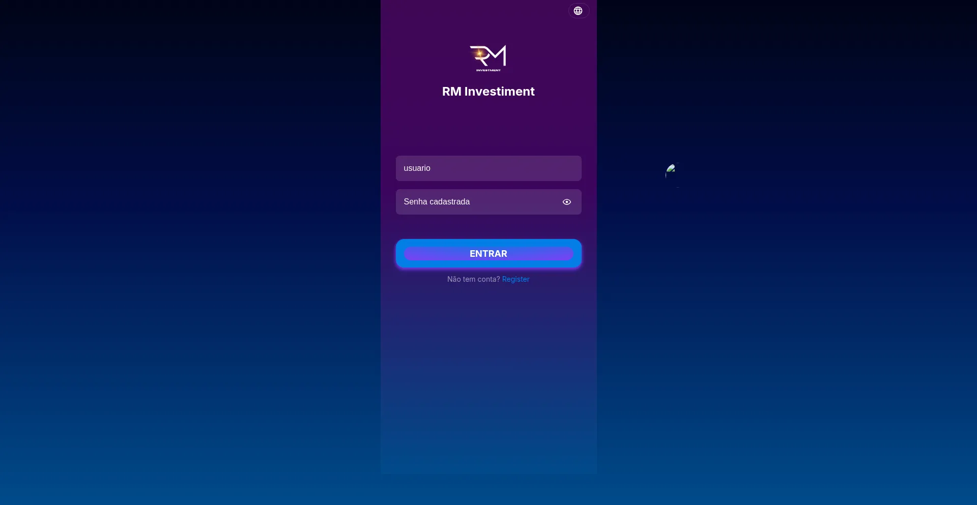 Website screenshot of Rminvest.lat