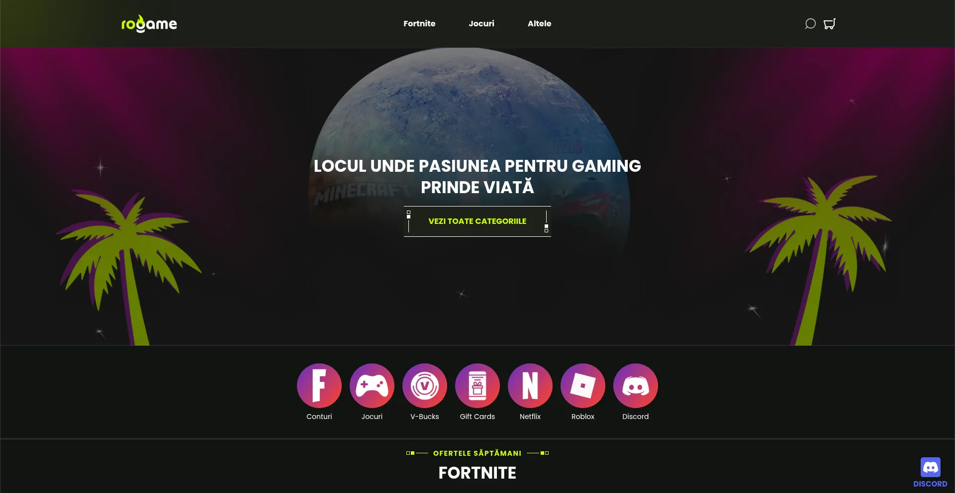 Website screenshot of Ro-game.ro