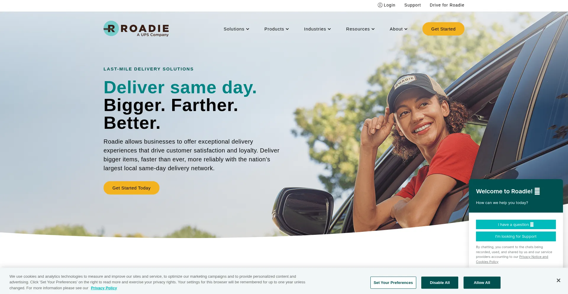 Roadie.com Screenshot