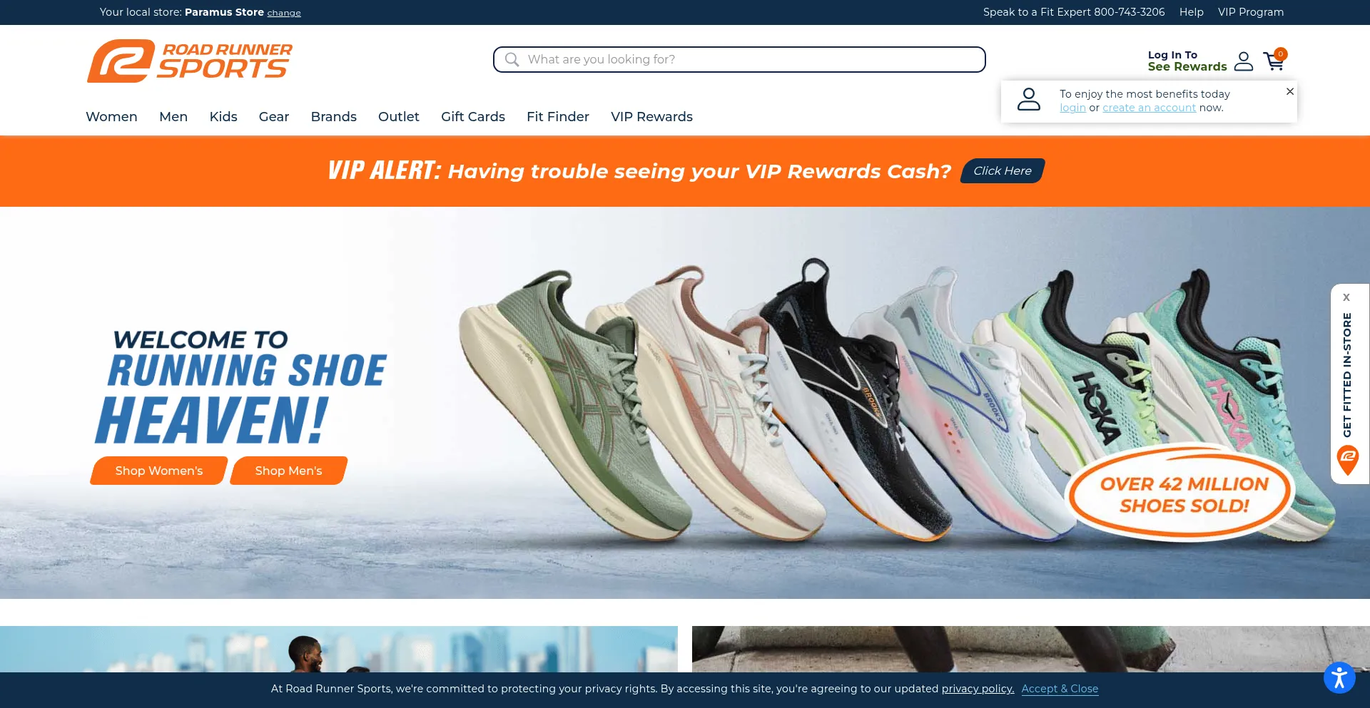 Roadrunnersports.com Screenshot