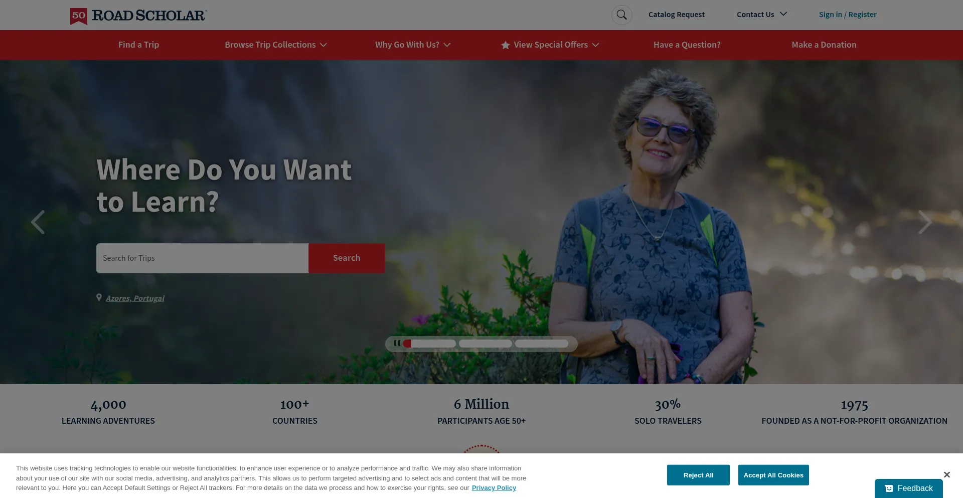 Roadscholar.org Screenshot