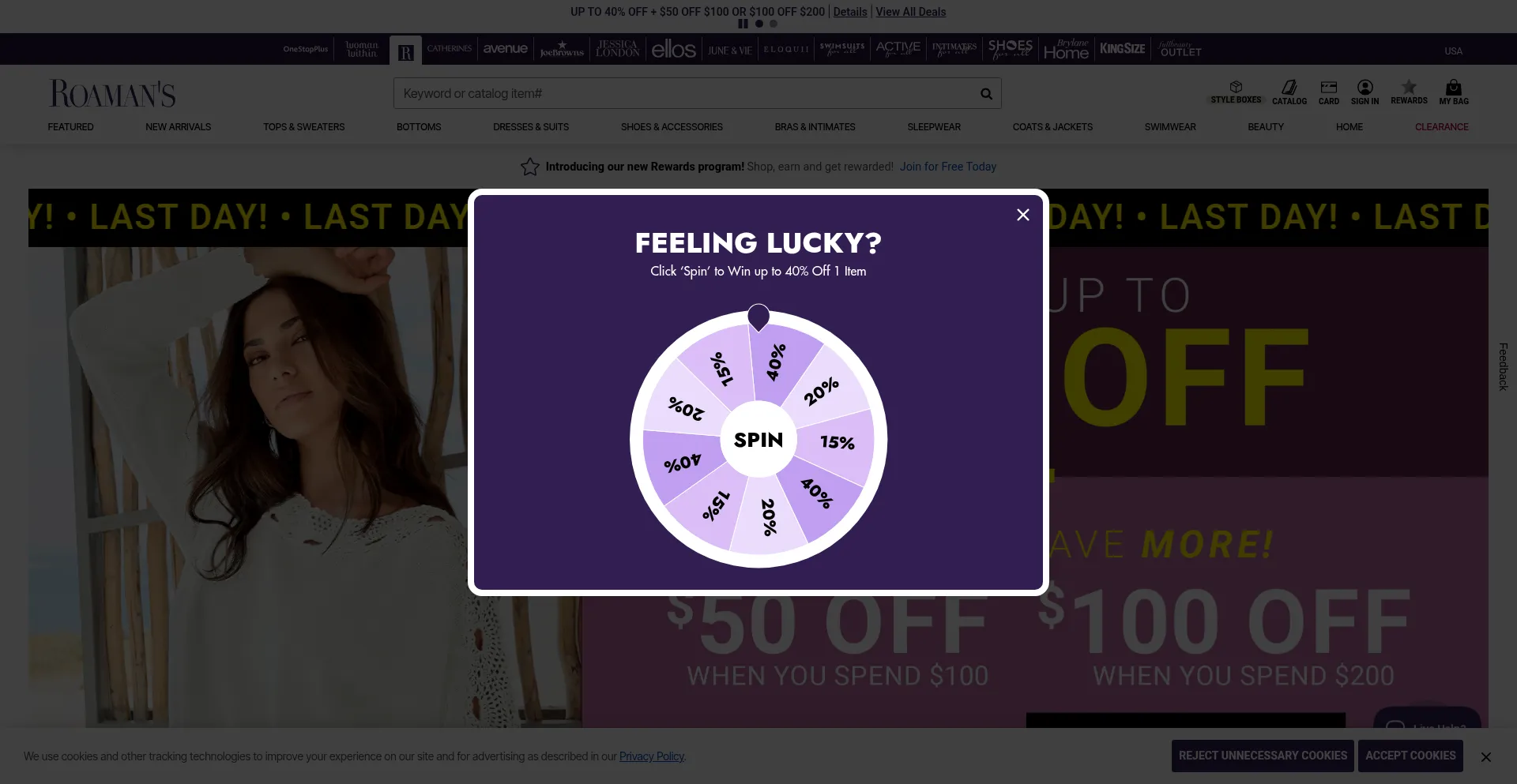 Roamans.com Screenshot