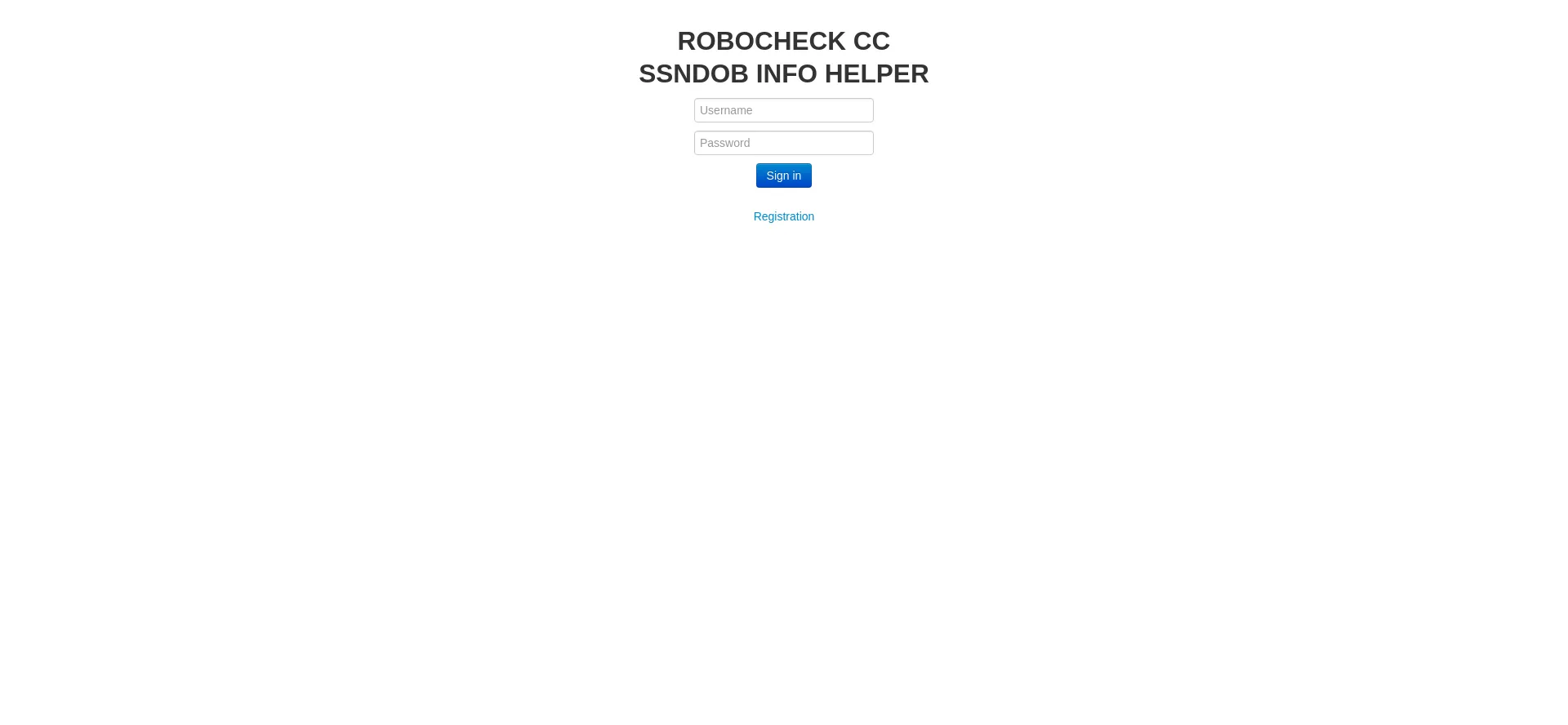 Website screenshot of Rob-ocheck.cc