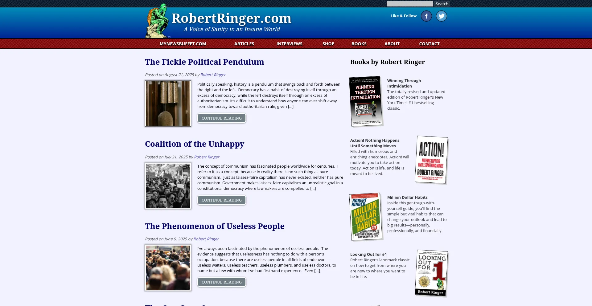 Robertringer.com Screenshot