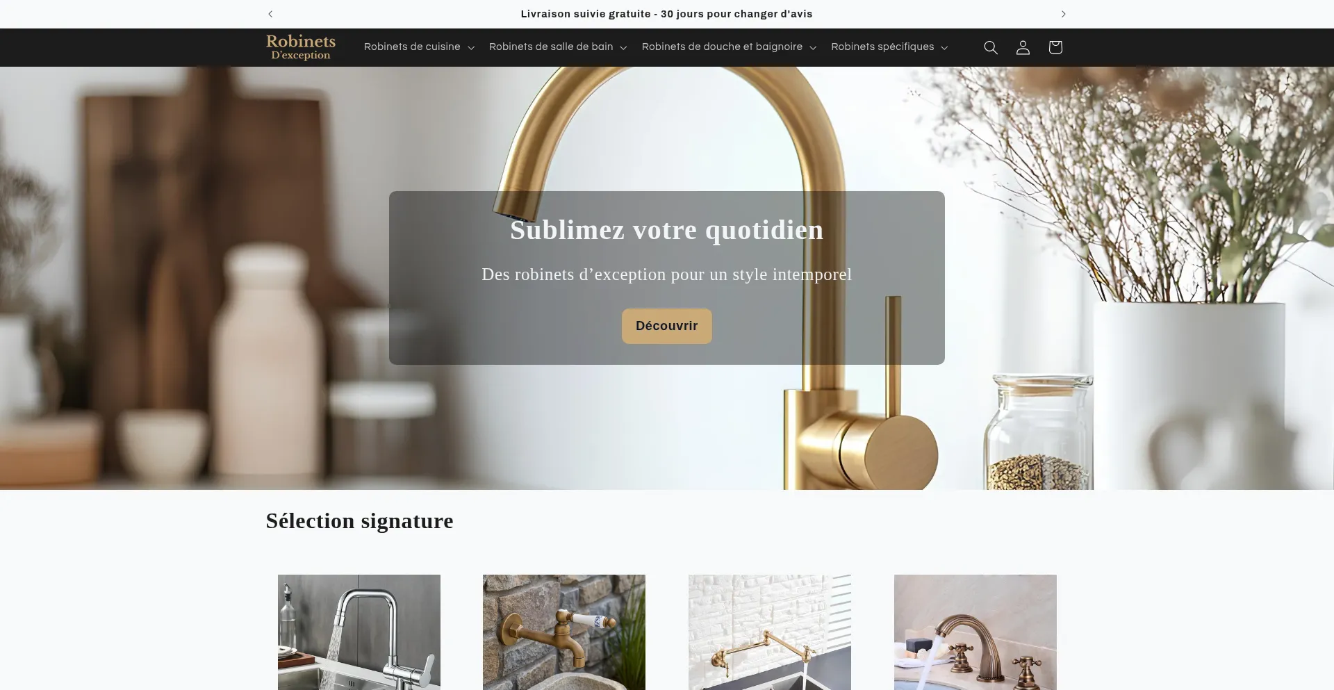 Robinets-d-exception.fr Screenshot
