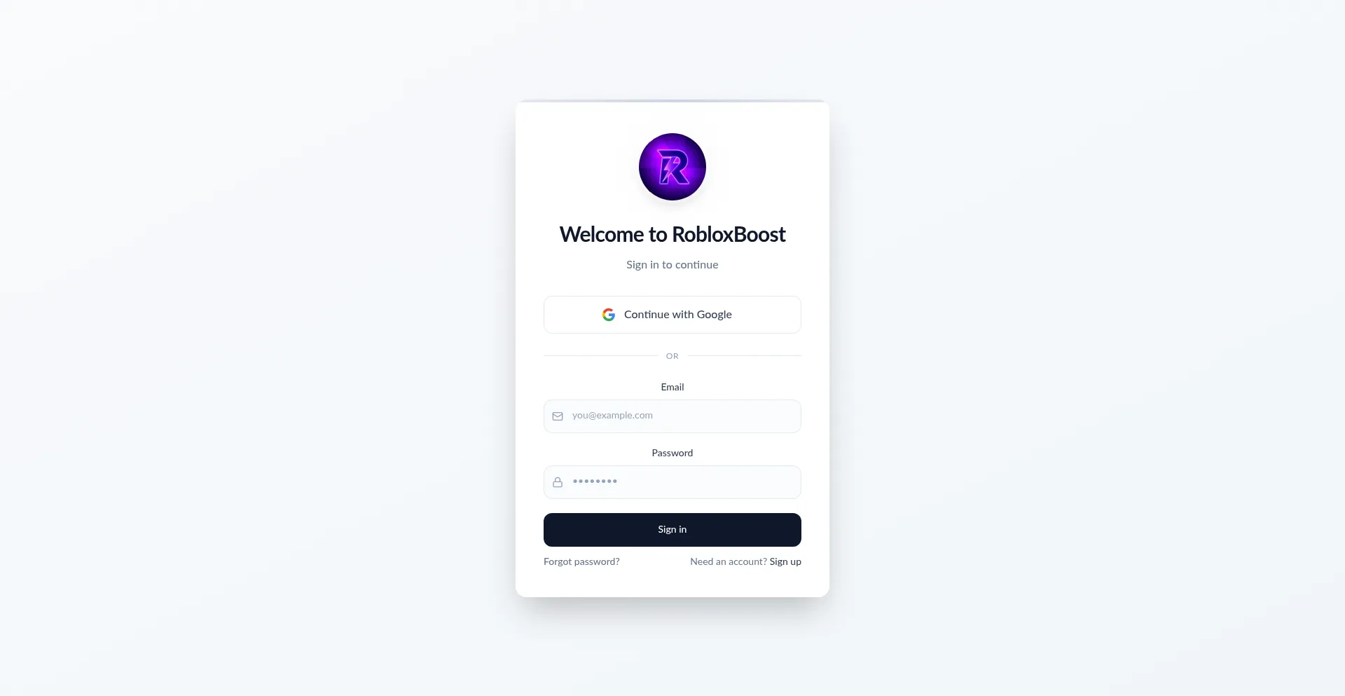 Robloxboost.shop Screenshot