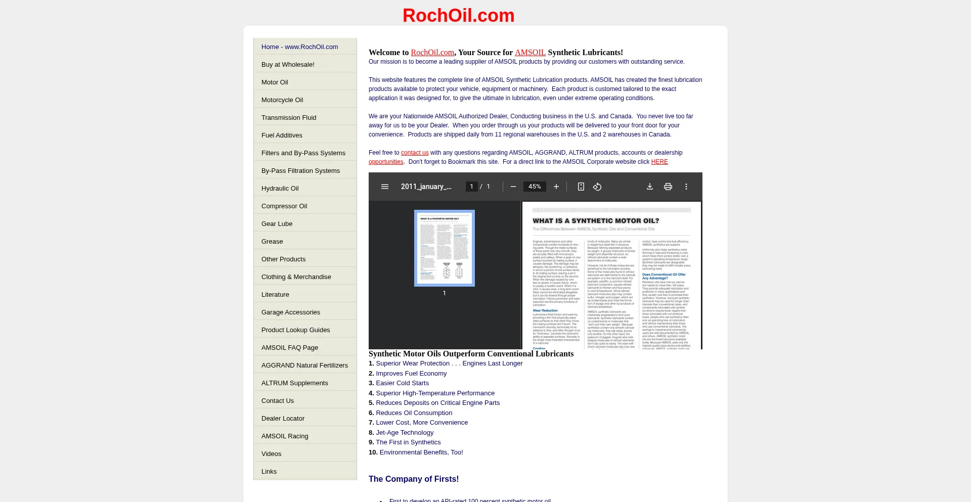Rochoil.com Screenshot
