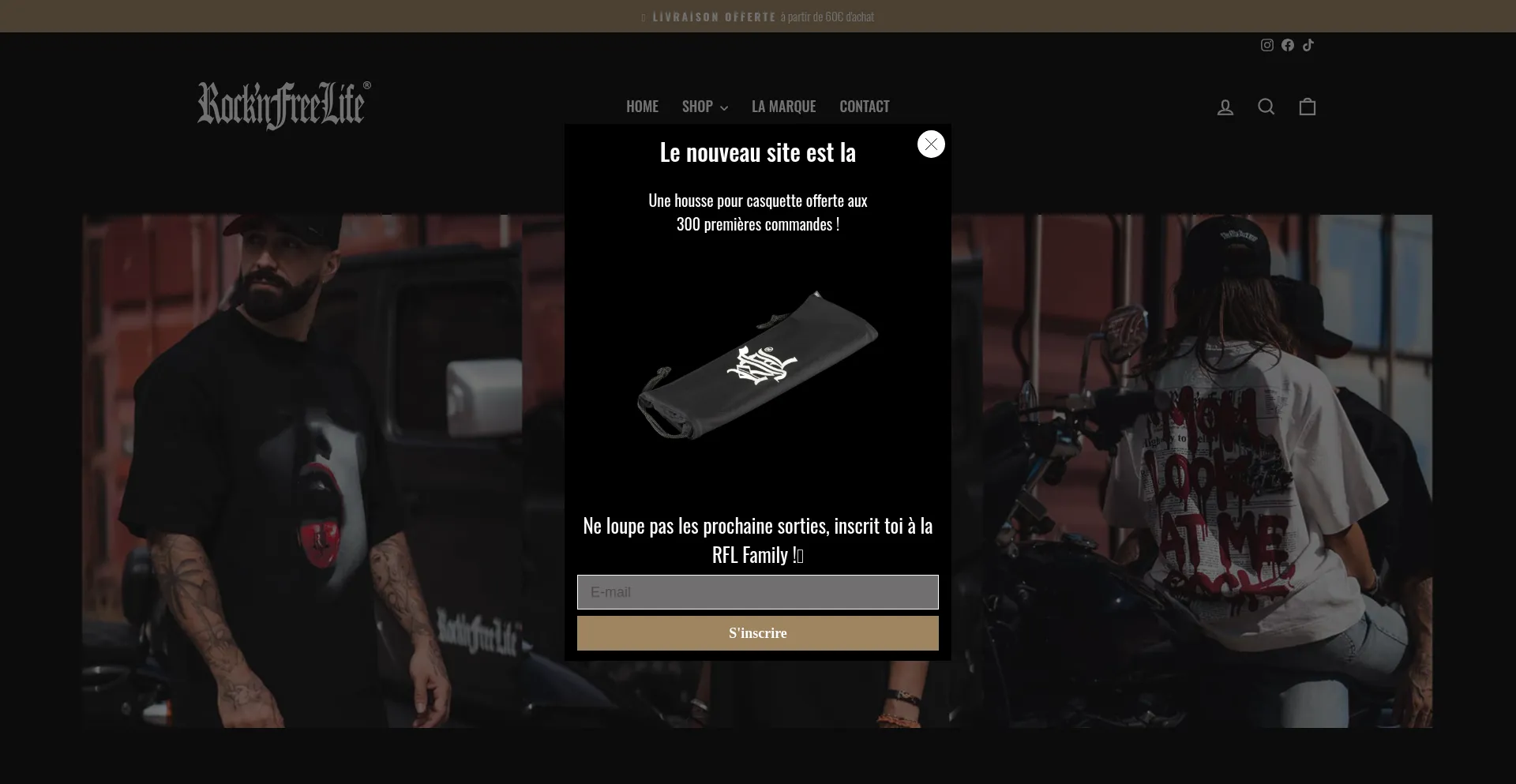 Website screenshot of Rocknfreelife.com