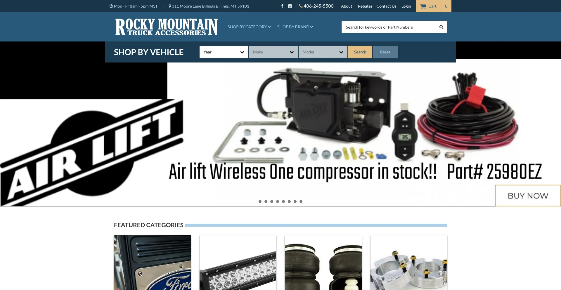 Website screenshot of Rockymountaintruck.com