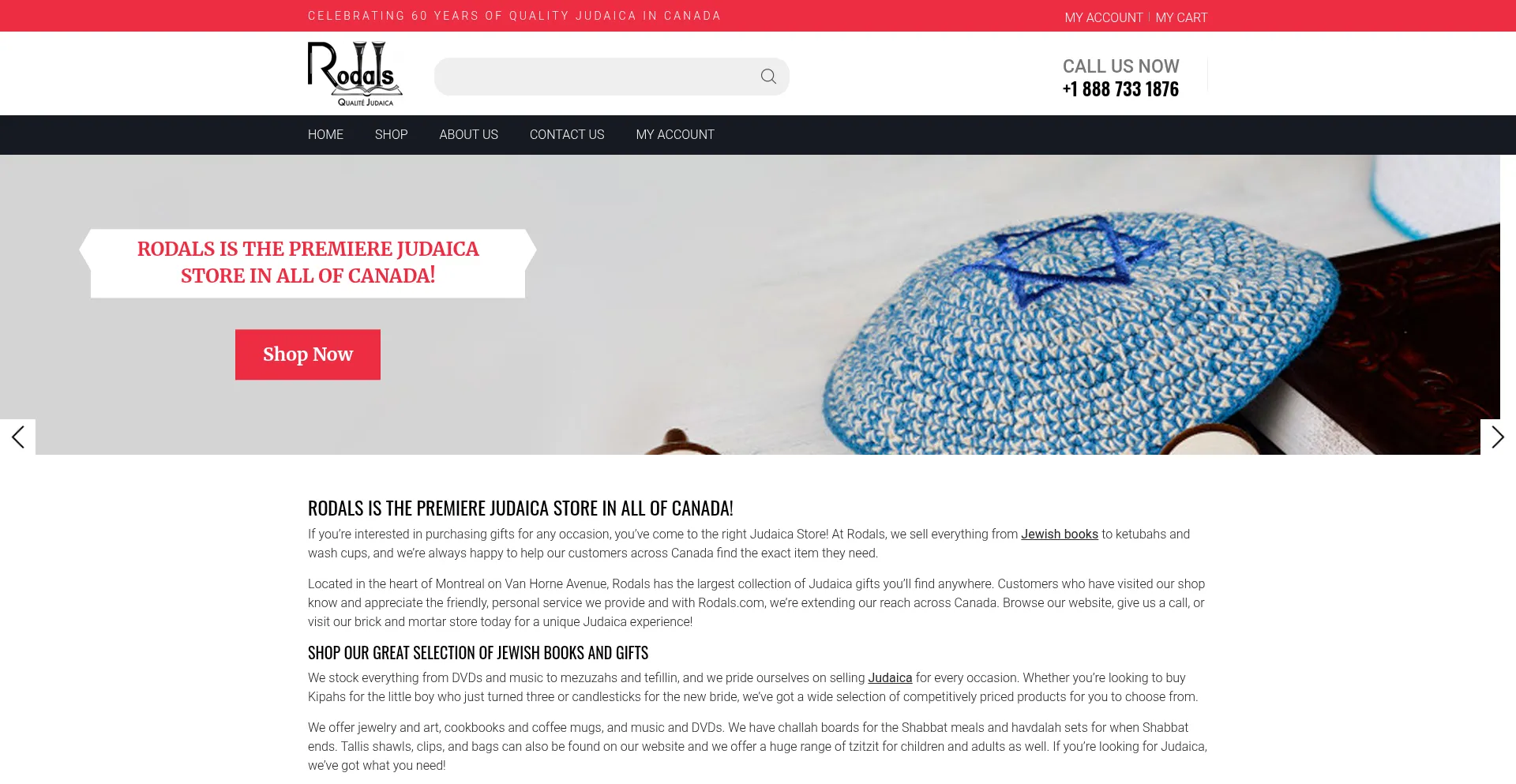 Website screenshot of Rodals.com