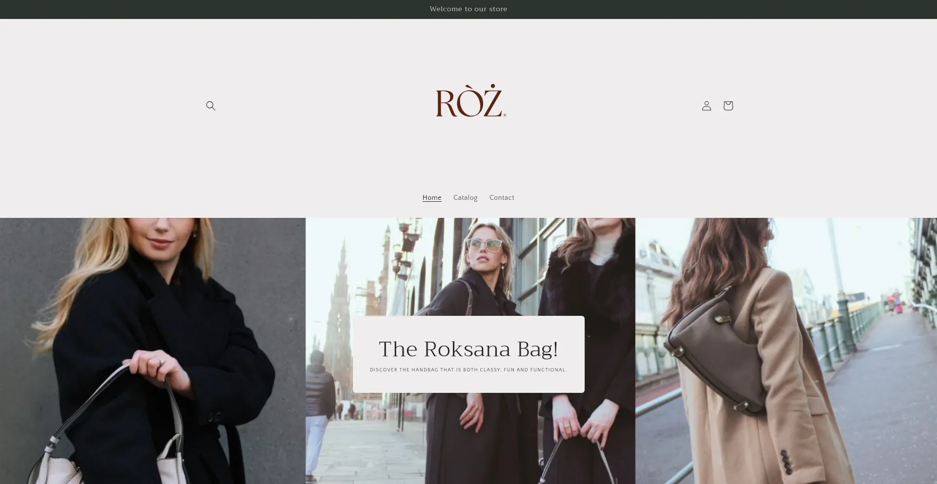 Website screenshot of Roksana.store