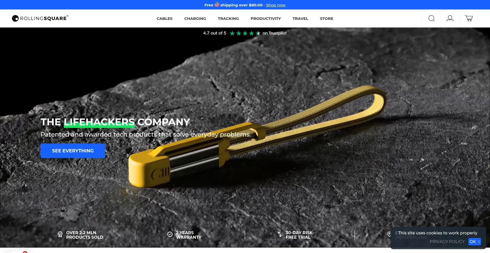 Website screenshot of Rollingsquare.com