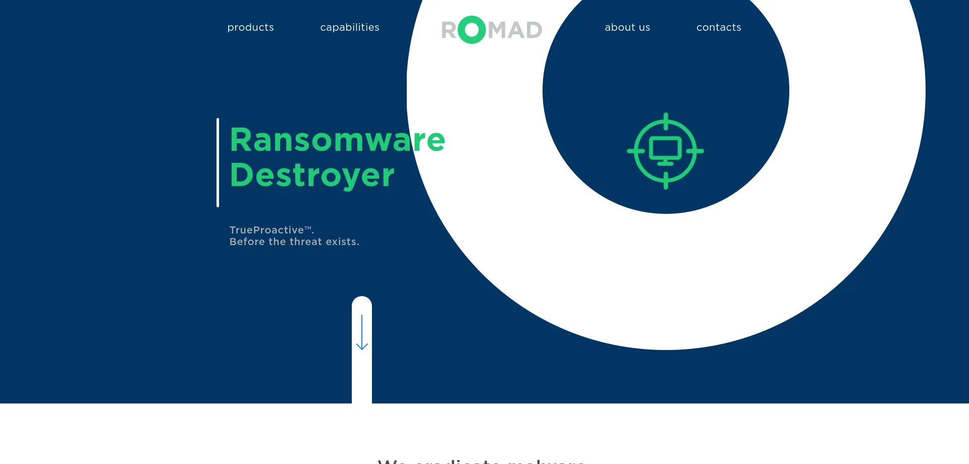 Website screenshot of Romadcyber.com