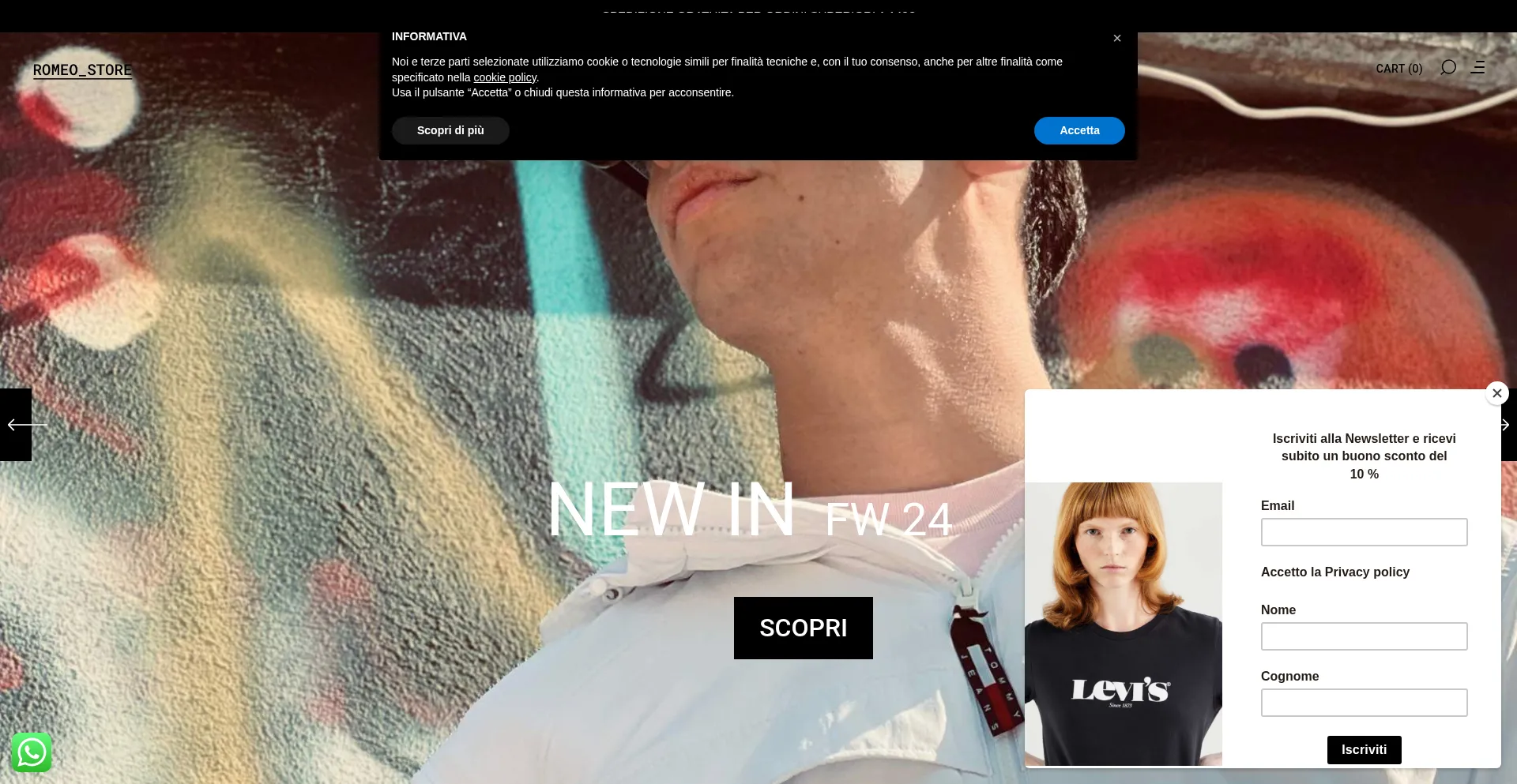 Romeolimpiastore.it Screenshot