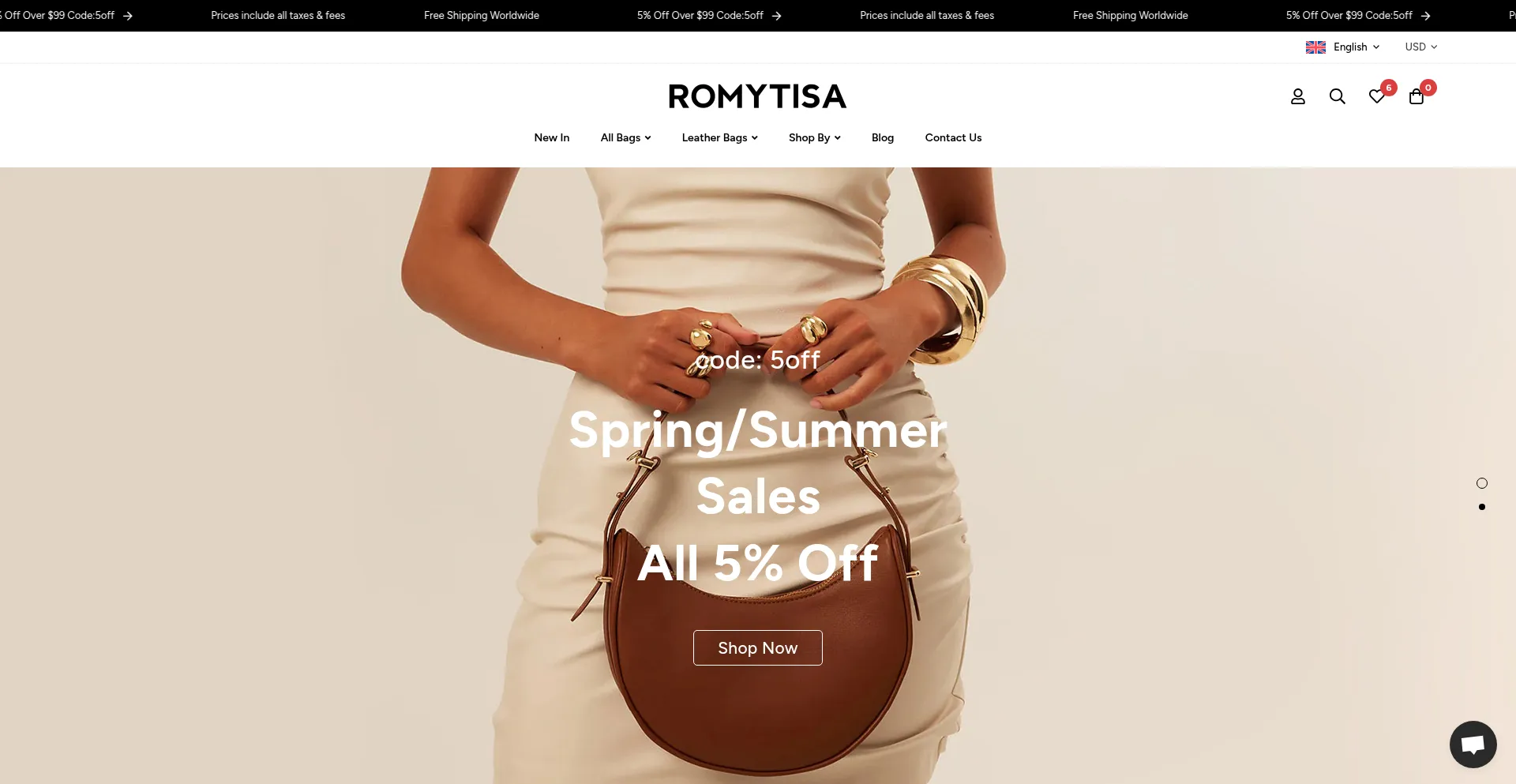 Website screenshot of Romytisa.com