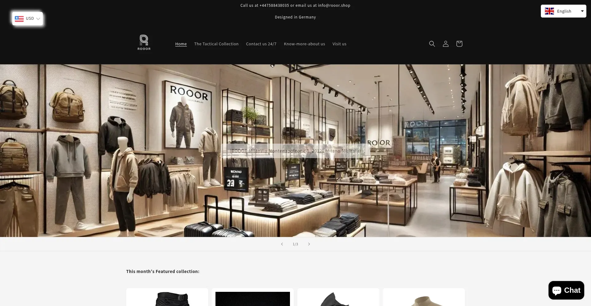 Website screenshot of Roooruk.shop