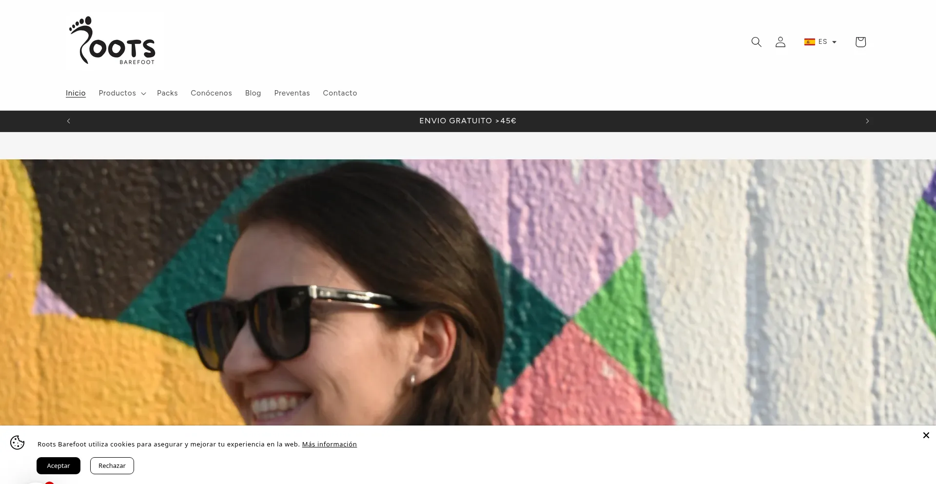 Rootsbarefoot.com Screenshot