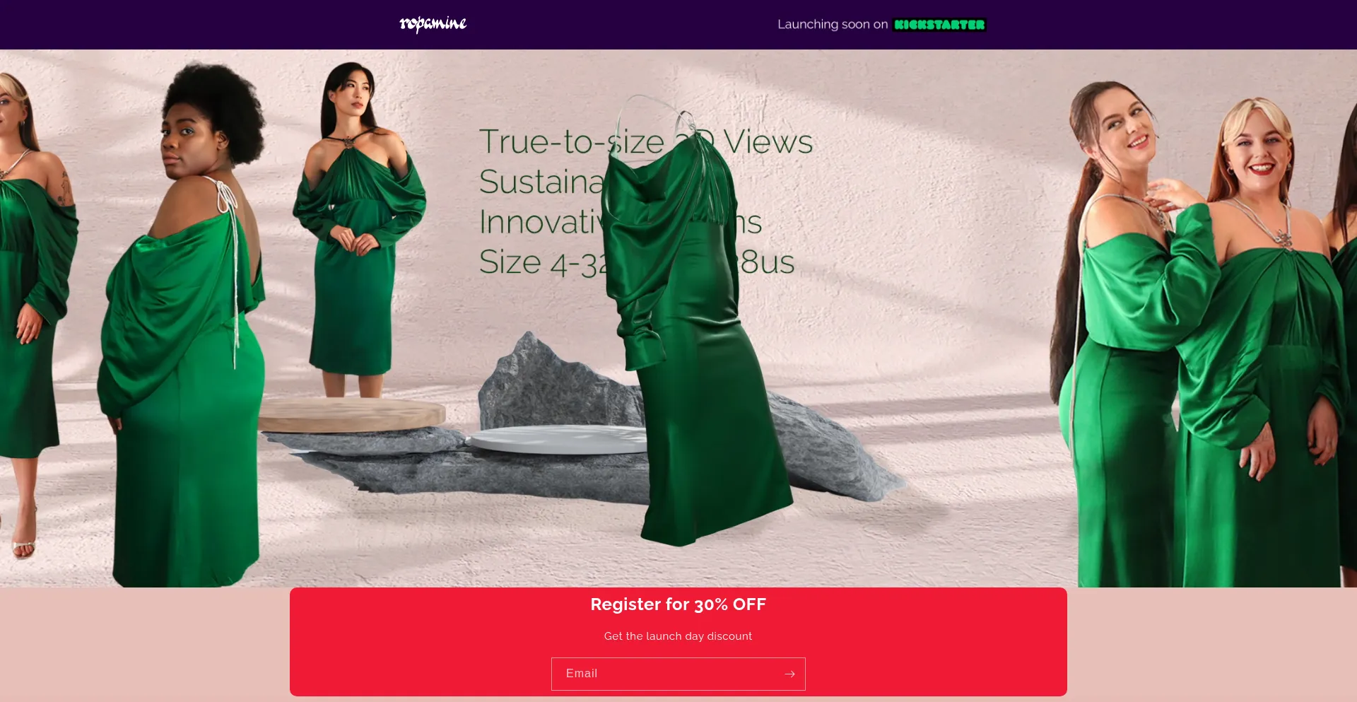 Website screenshot of Ropamine.com