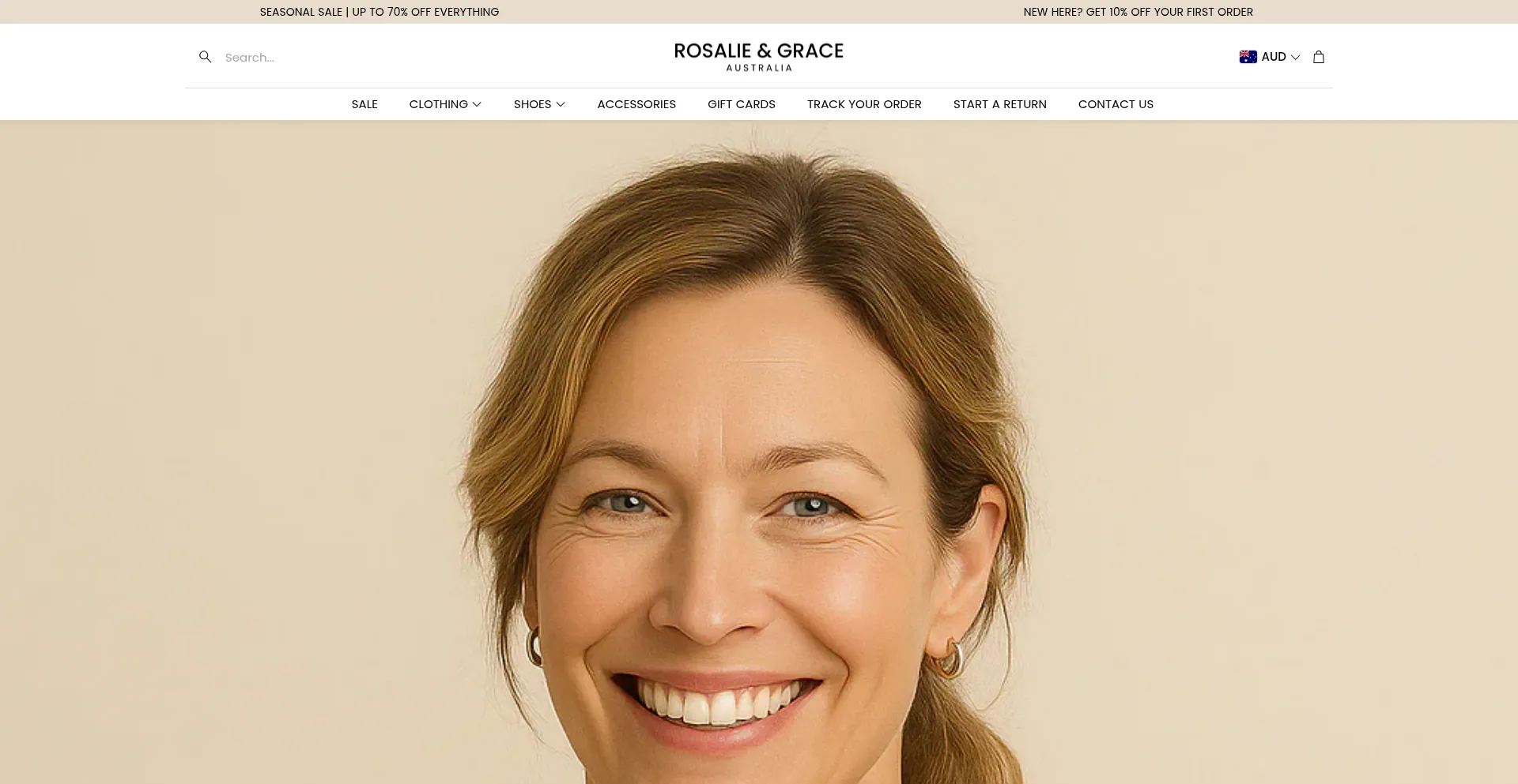 Website screenshot of Rosalieandgrace.com