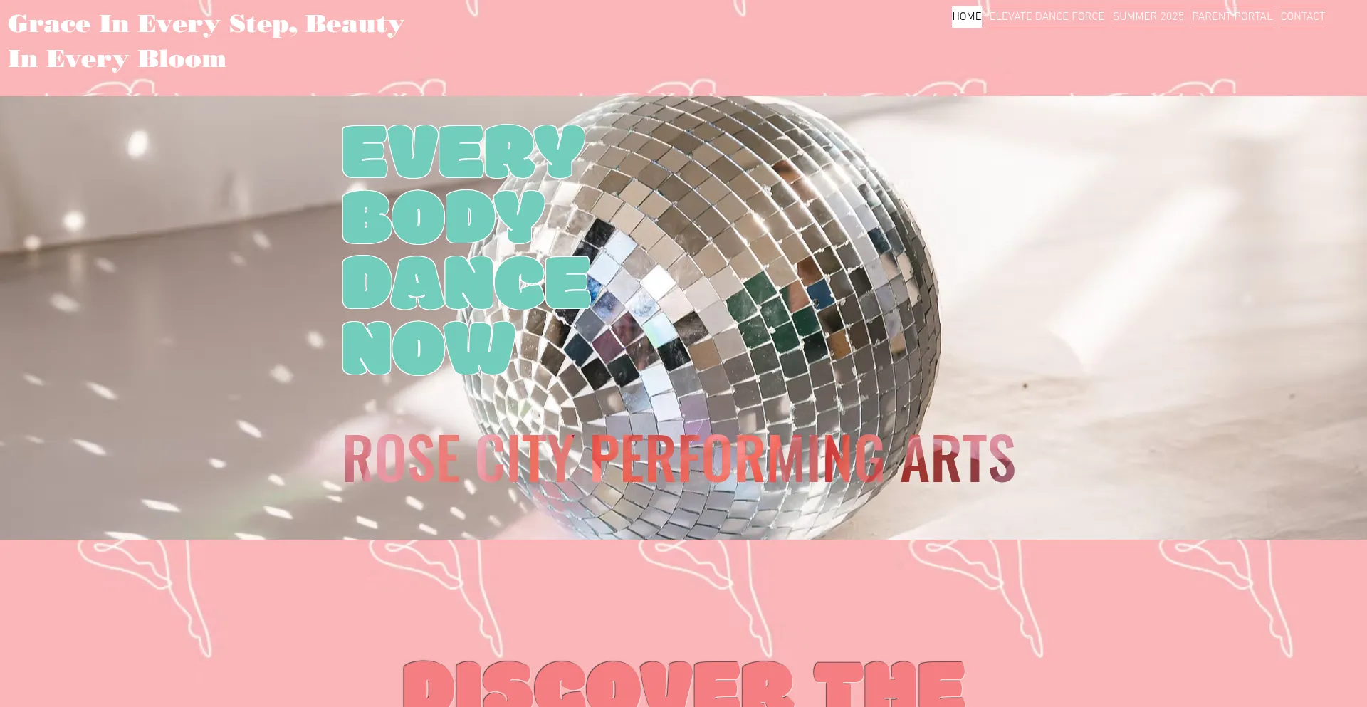 Website screenshot of Rosecityperformingarts.com