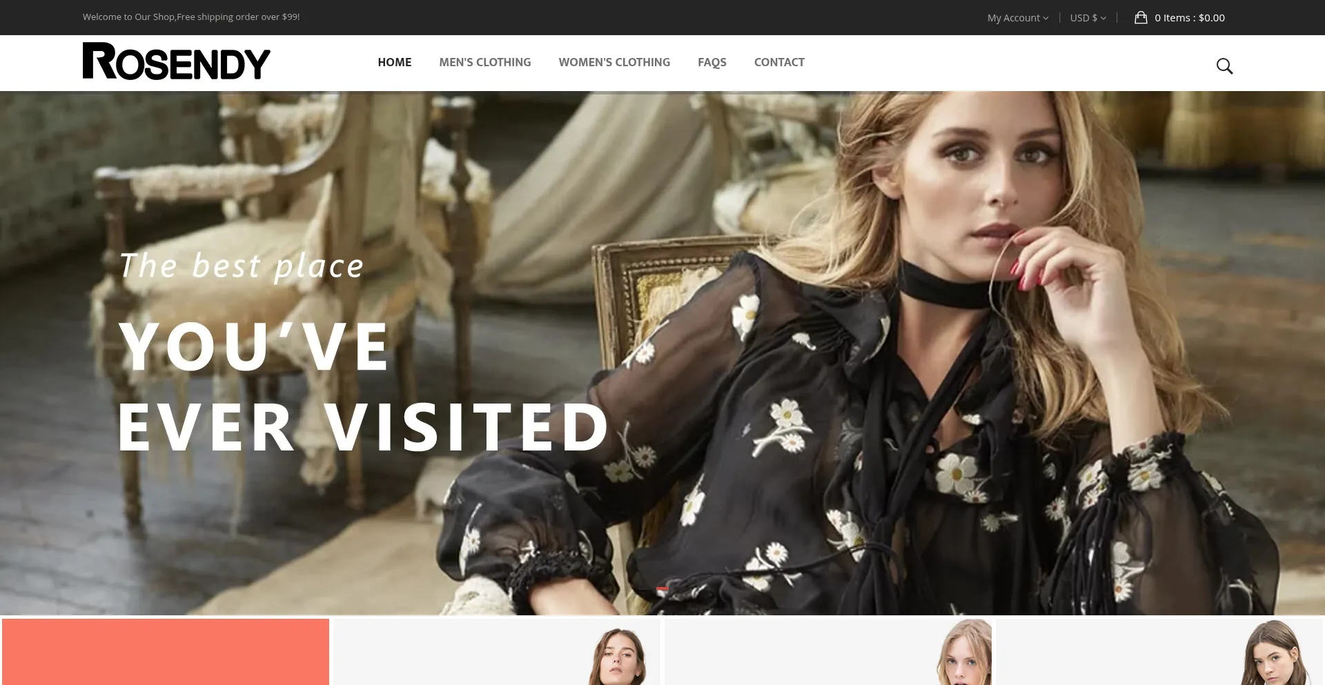 Website screenshot of Rosendy.com