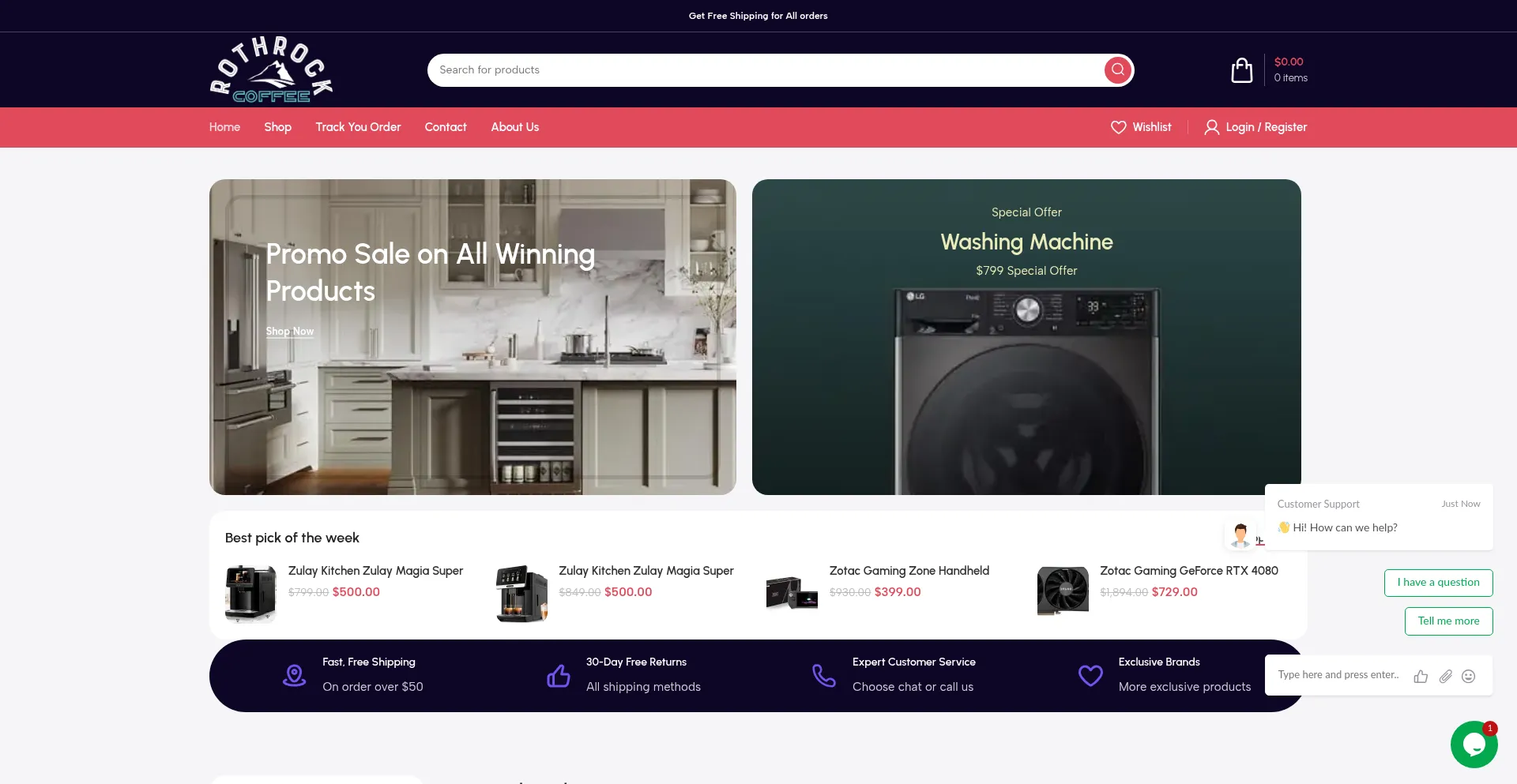 Website screenshot of Rothrocky.com